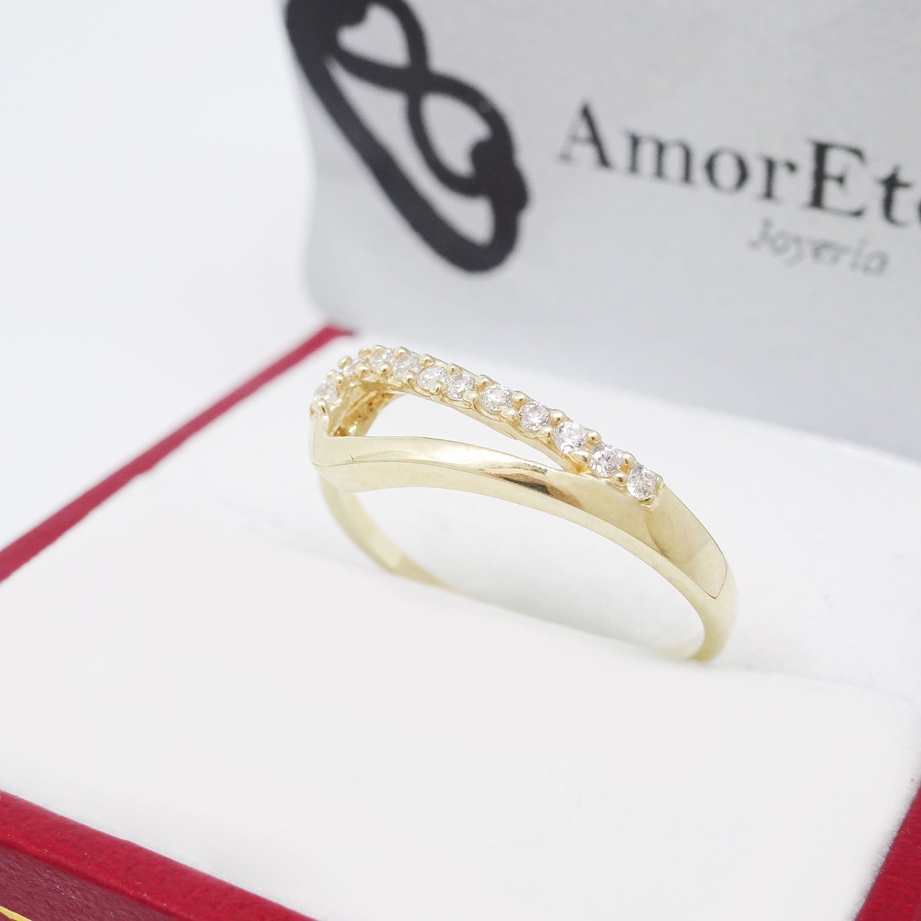 Amor Eterno - Anillo Rain / Oro 14k Sólido