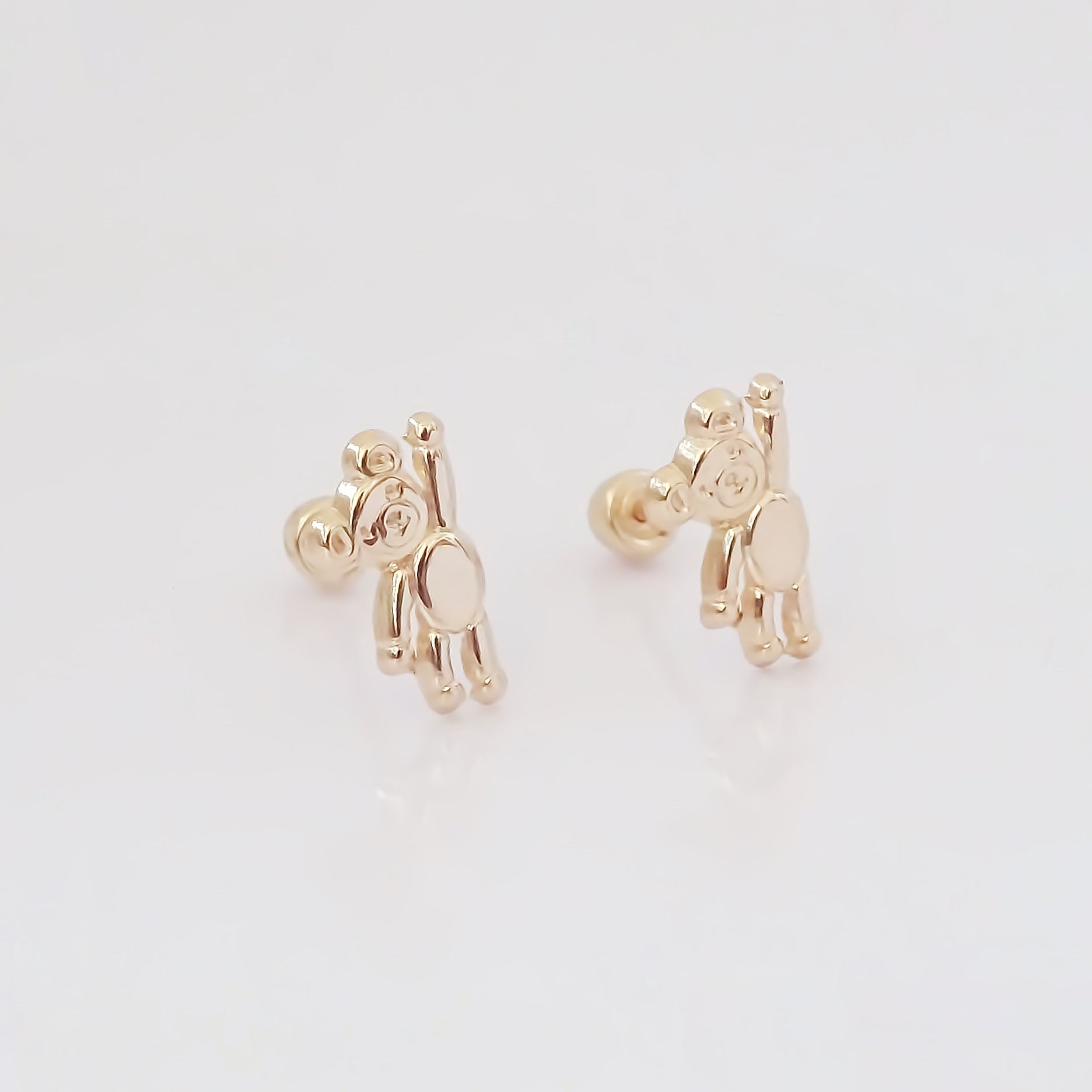 Amor Eterno - Broqueles Teddy / Aretes / Oro 10k