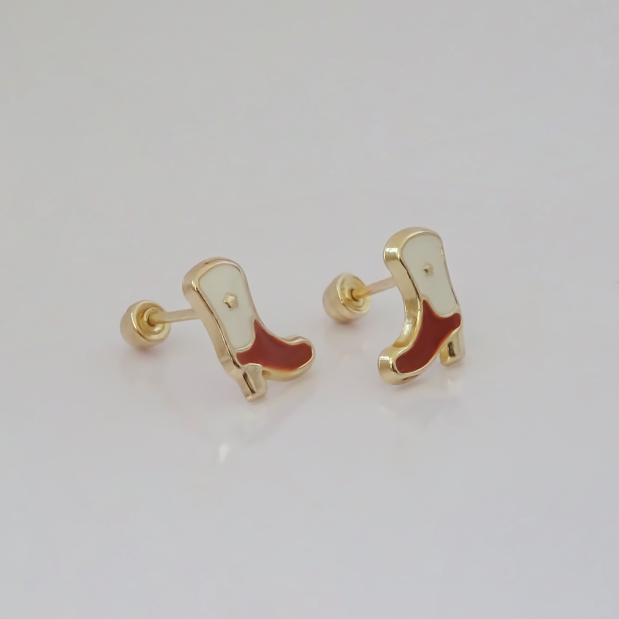 Amor Eterno - Broqueles Botas Kaarl / Aretes / Oro 10k