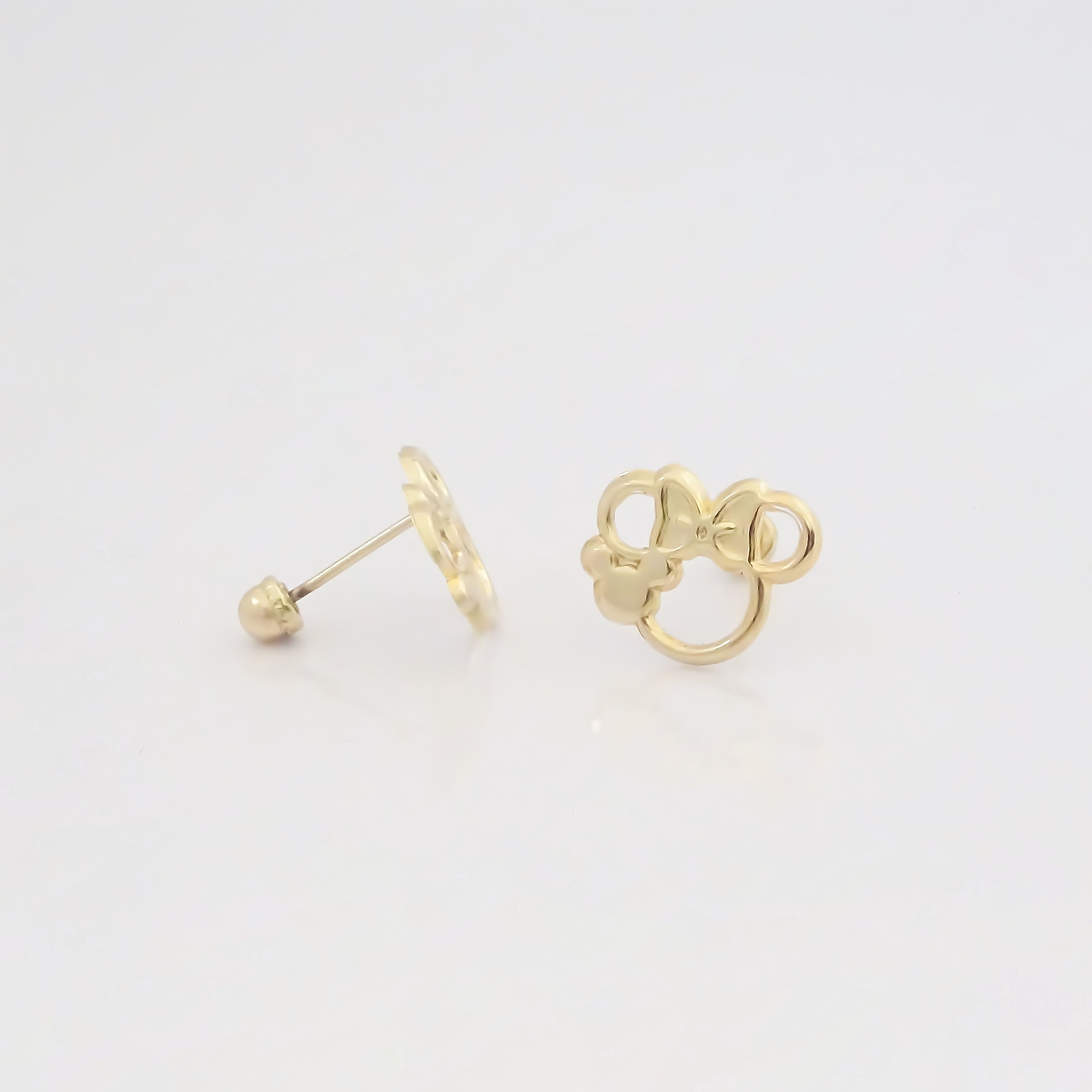 Amor Eterno - Broqueles Minniemickey / Oro Sólido 10k