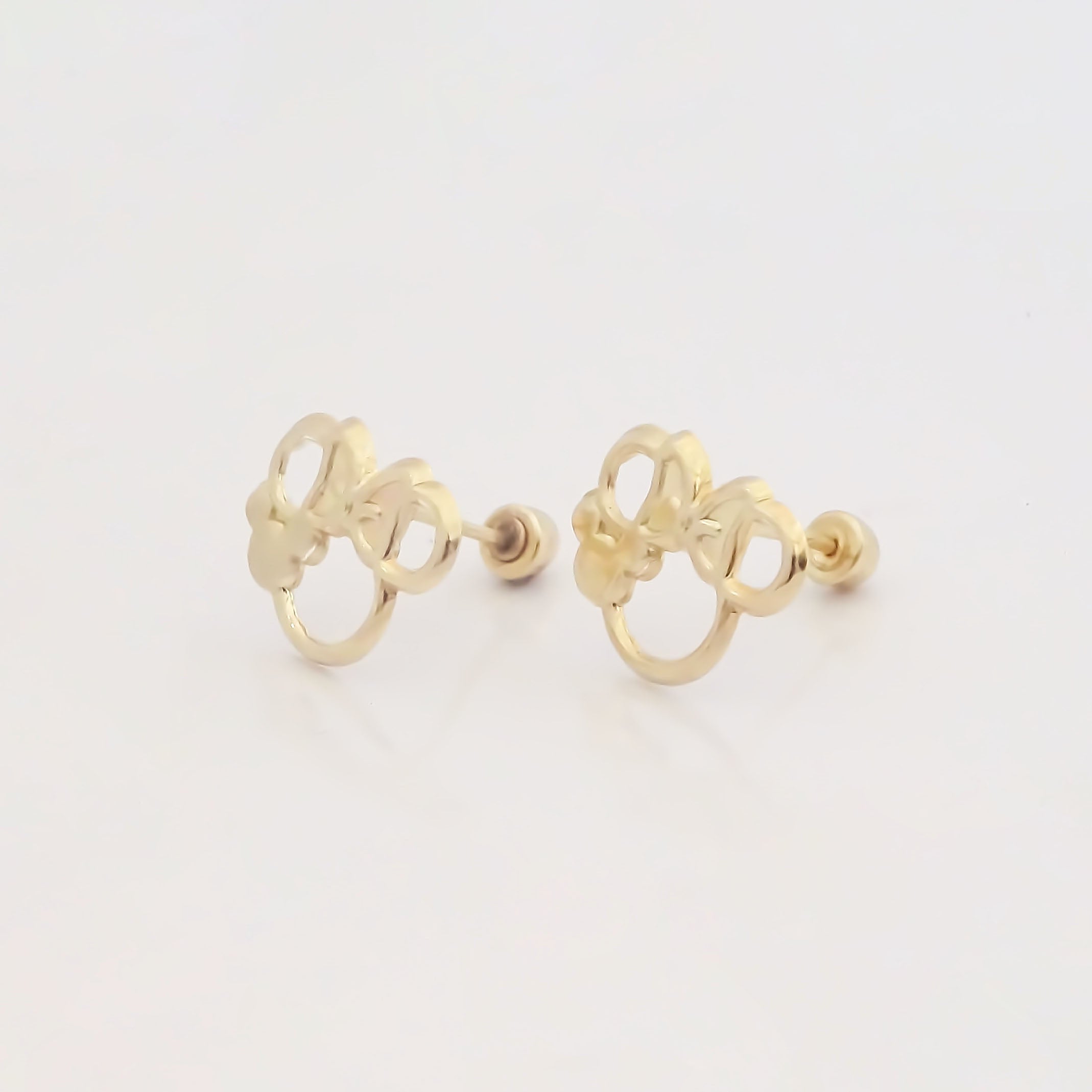 Amor Eterno - Broqueles Minniemickey / Oro Sólido 10k