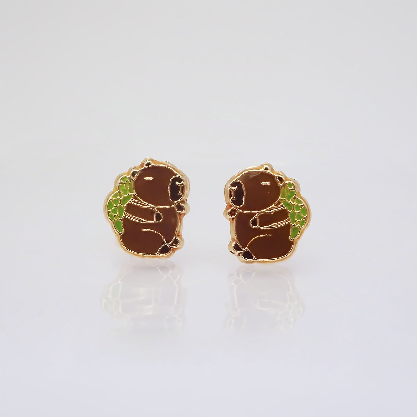 Amor Eterno - Broqueles / Capibara / Aretes Oro 10k