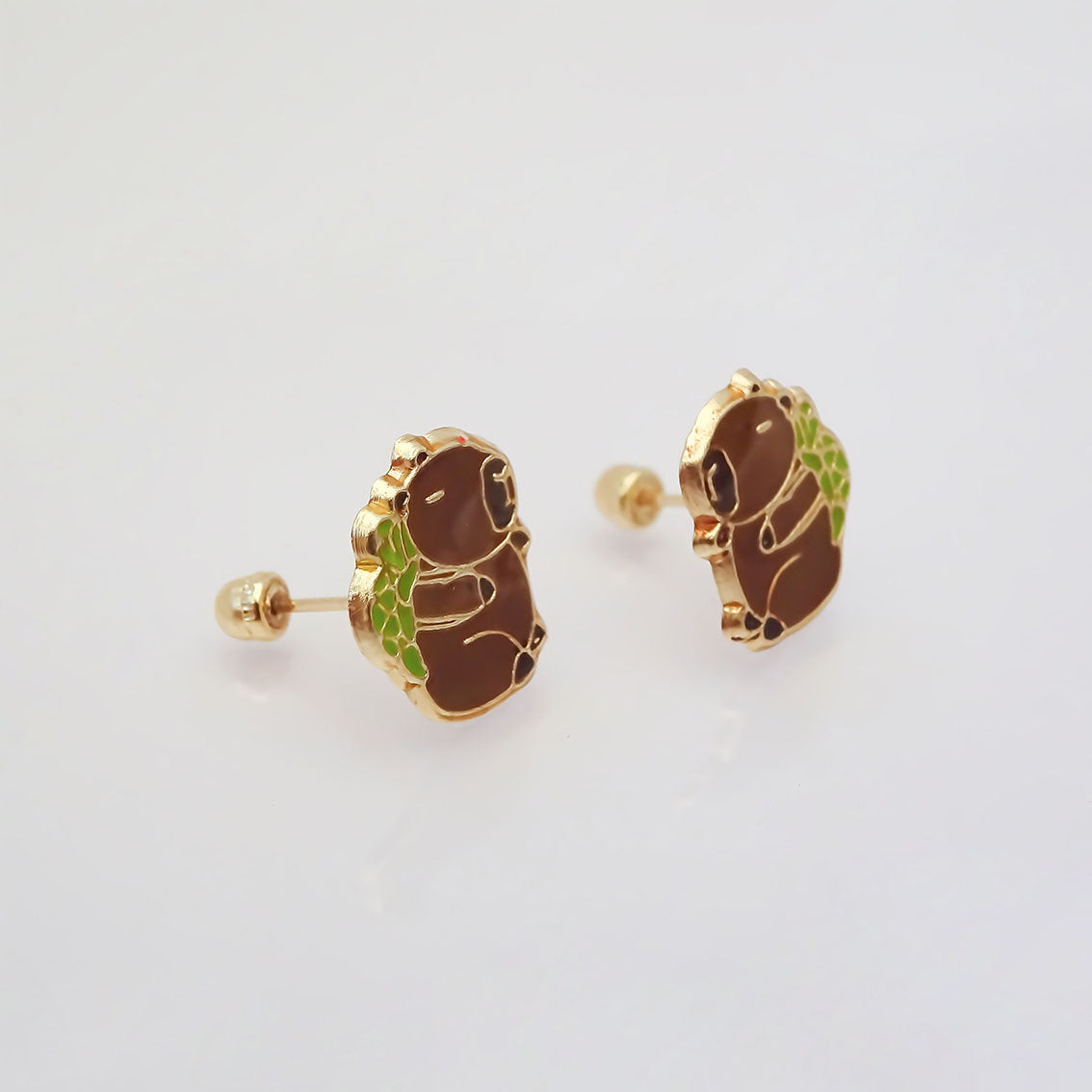 Amor Eterno - Broqueles / Capibara / Aretes Oro 10k