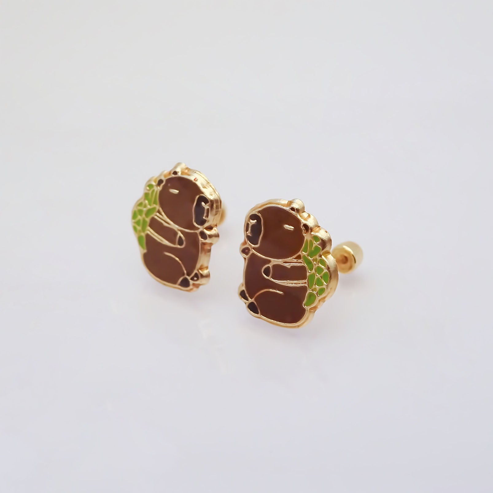 Amor Eterno - Broqueles / Capibara / Aretes Oro 10k