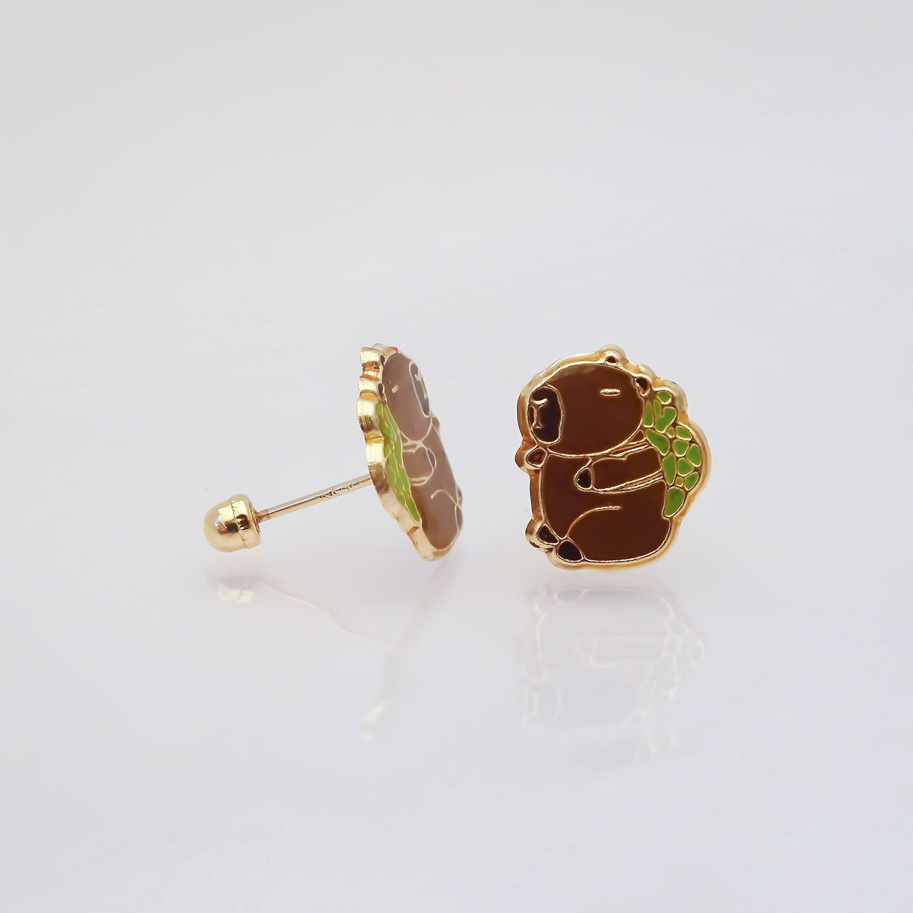 Amor Eterno - Broqueles / Capibara / Aretes Oro 10k