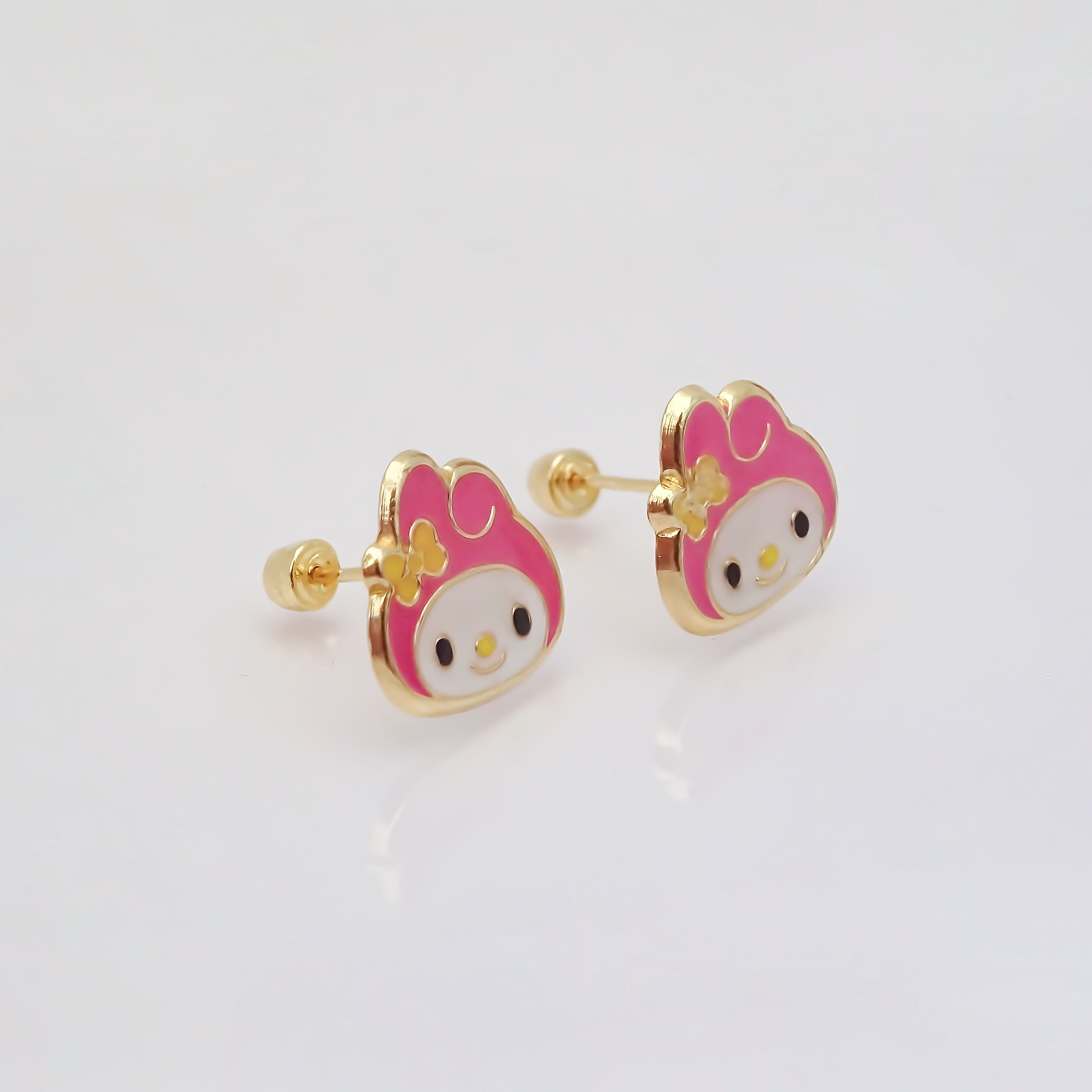 Amor Eterno - Broqueles / My Melody Carita / Aretes Oro 10k