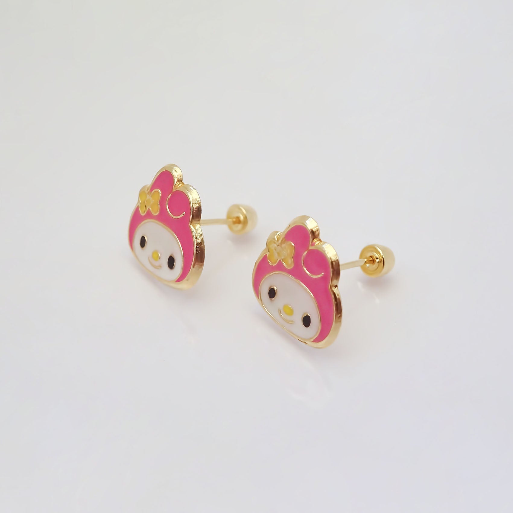 Amor Eterno - Broqueles / My Melody Carita / Aretes Oro 10k