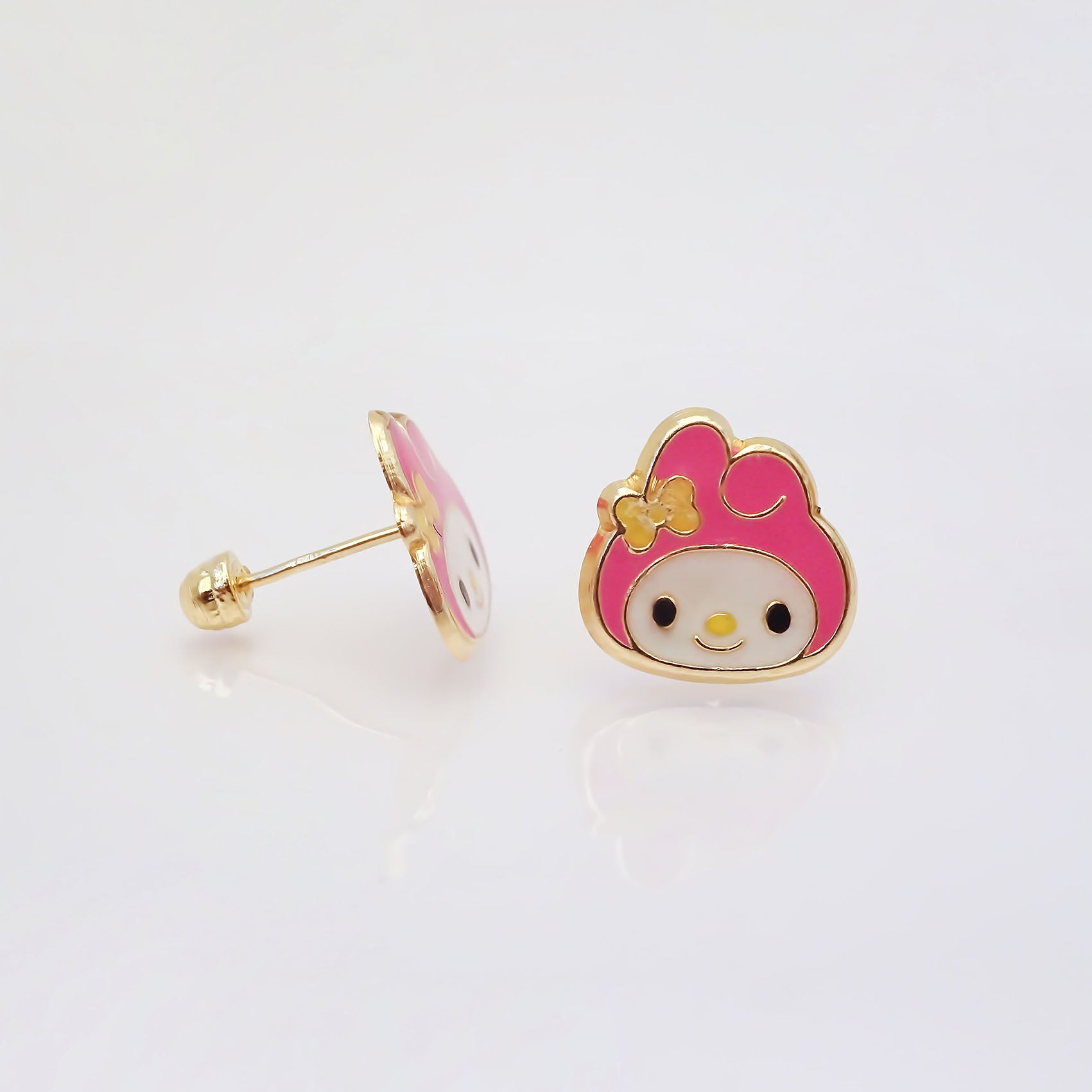 Amor Eterno - Broqueles / My Melody Carita / Aretes Oro 10k