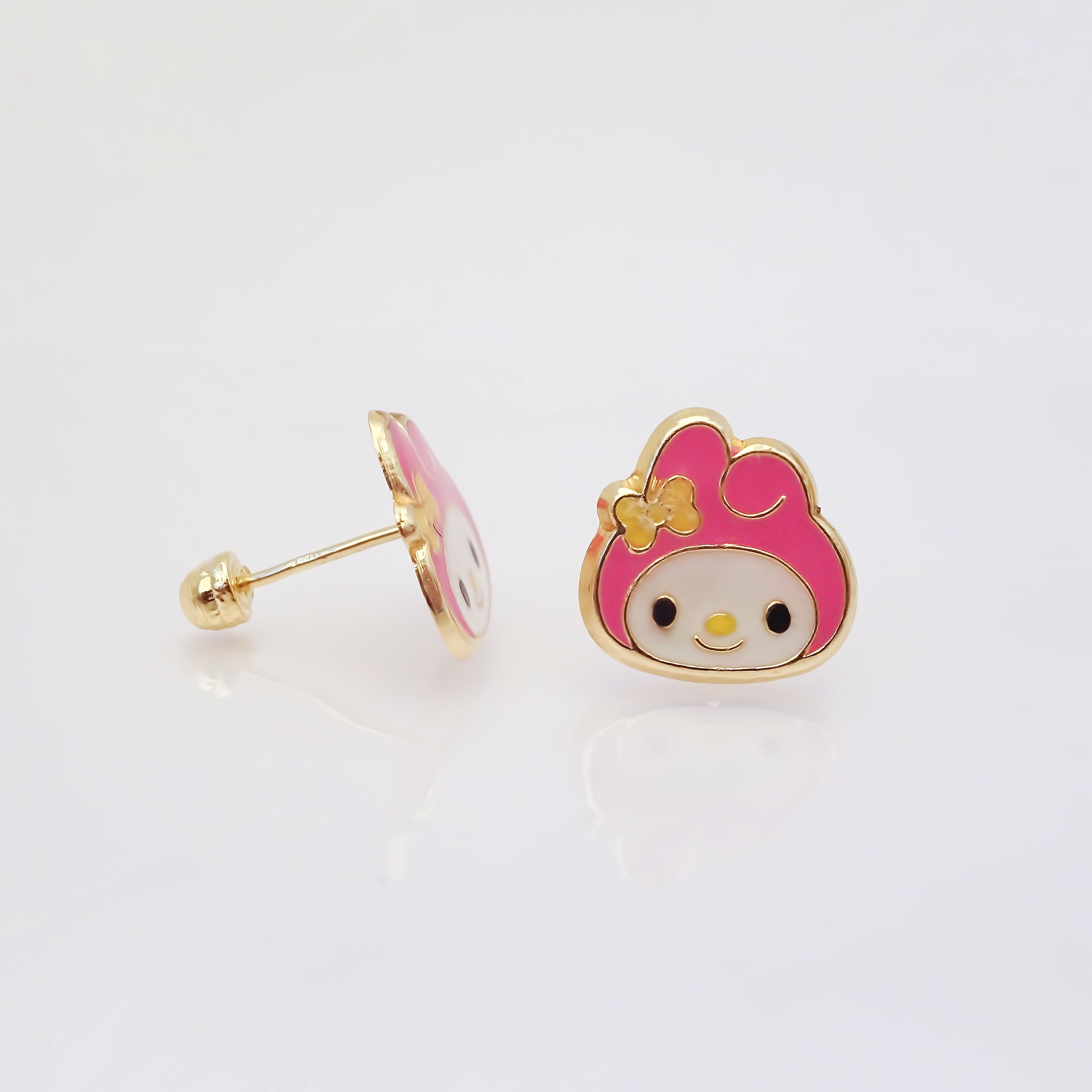 Amor Eterno - Broqueles / My Melody Carita / Aretes Oro 10k