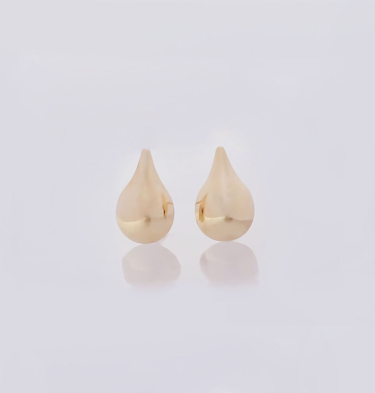 Amor Eterno - Broqueles Gota Aqua / Aretes Oro Sólido 10k