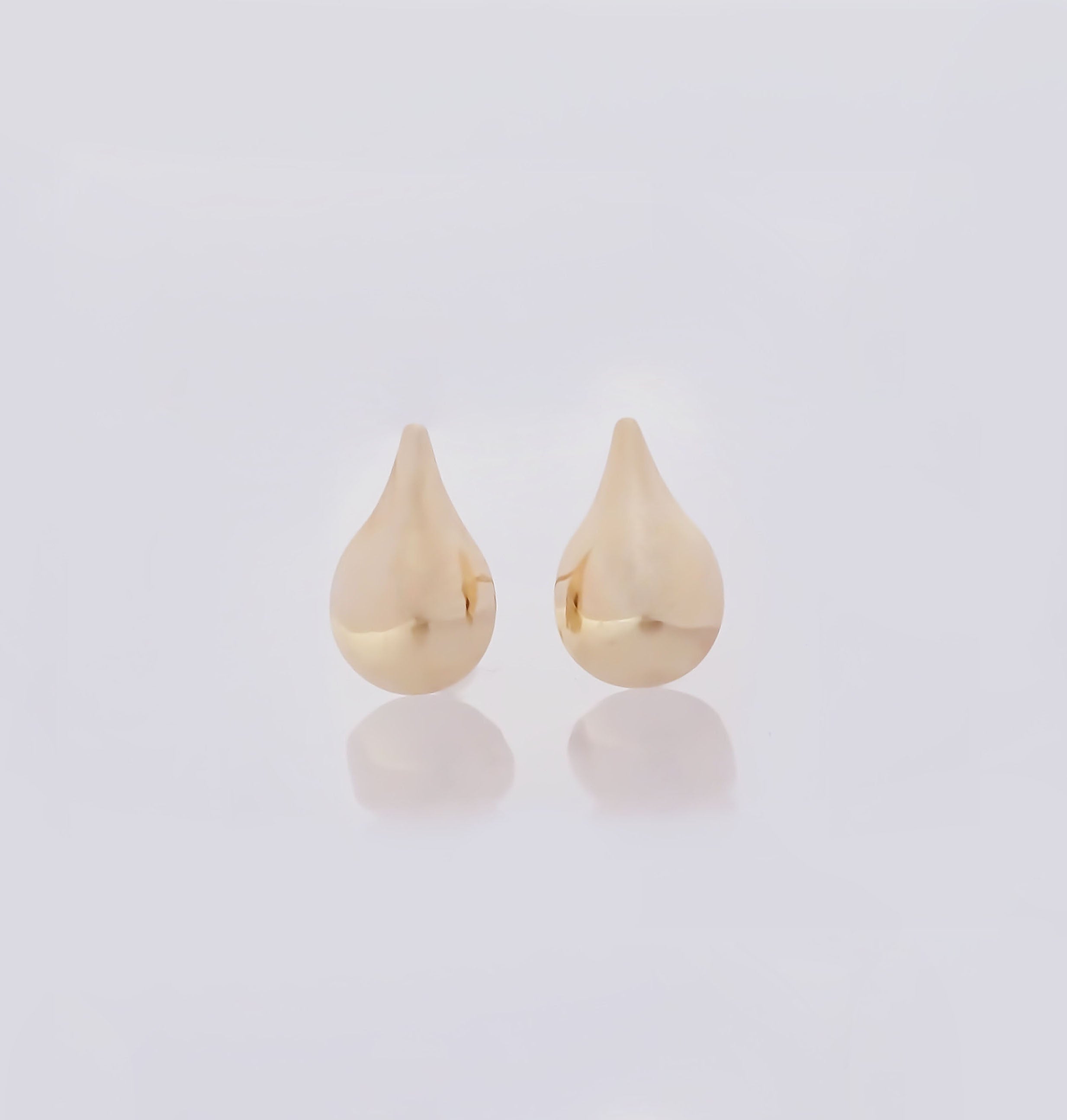 Amor Eterno - Broqueles Gota Aqua / Aretes Oro Sólido 10k