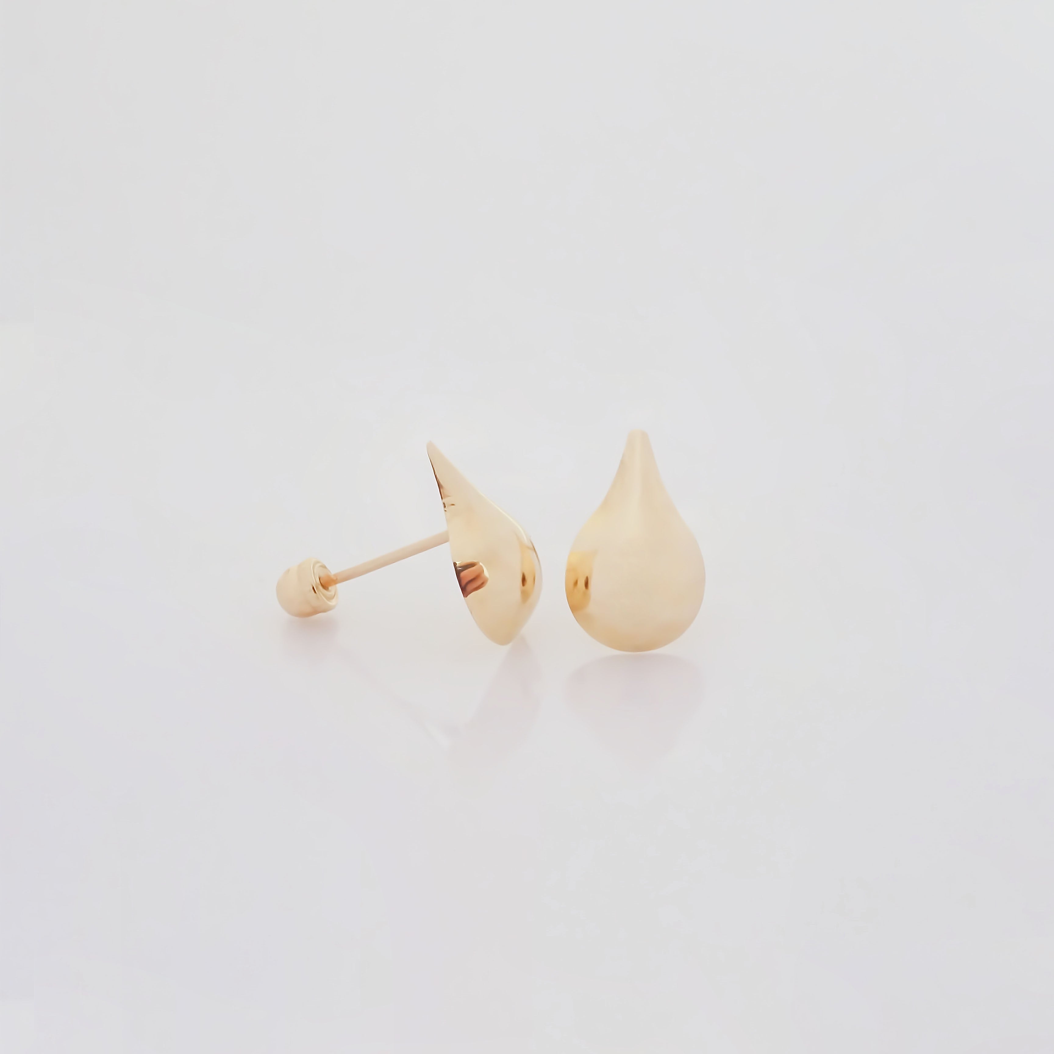 Amor Eterno - Broqueles Gota Aqua / Aretes Oro Sólido 10k