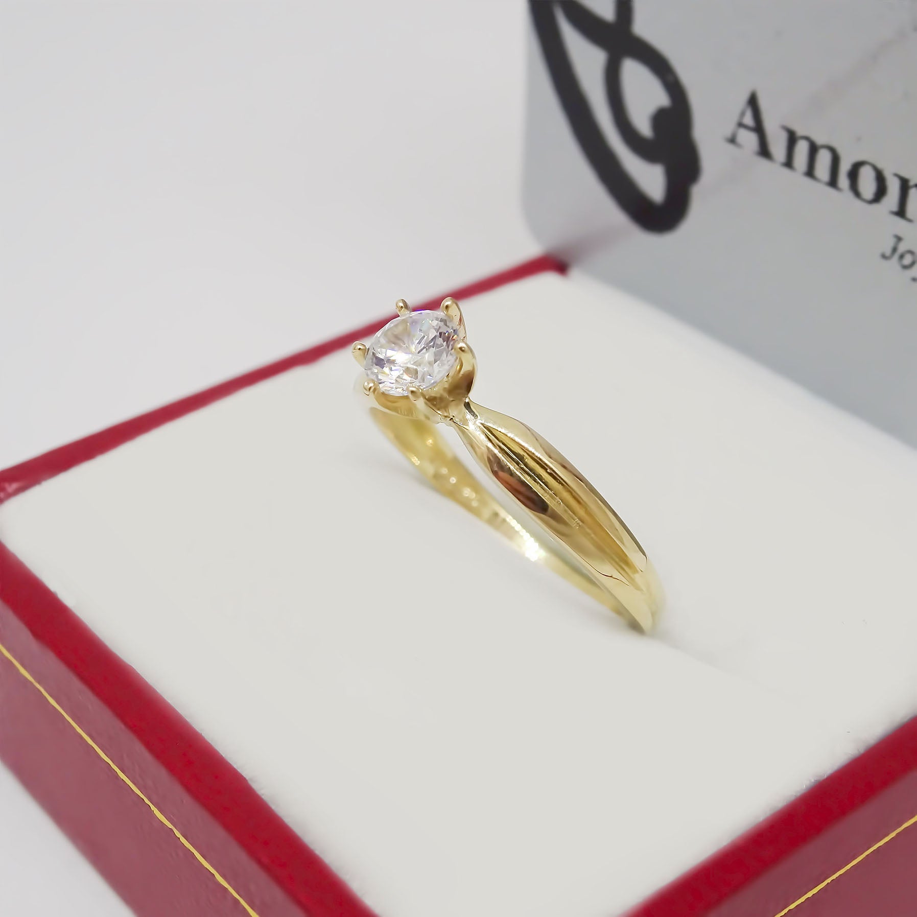 Amor Eterno - Solitario Hermoso / Kanna / Oro 14k Sólido