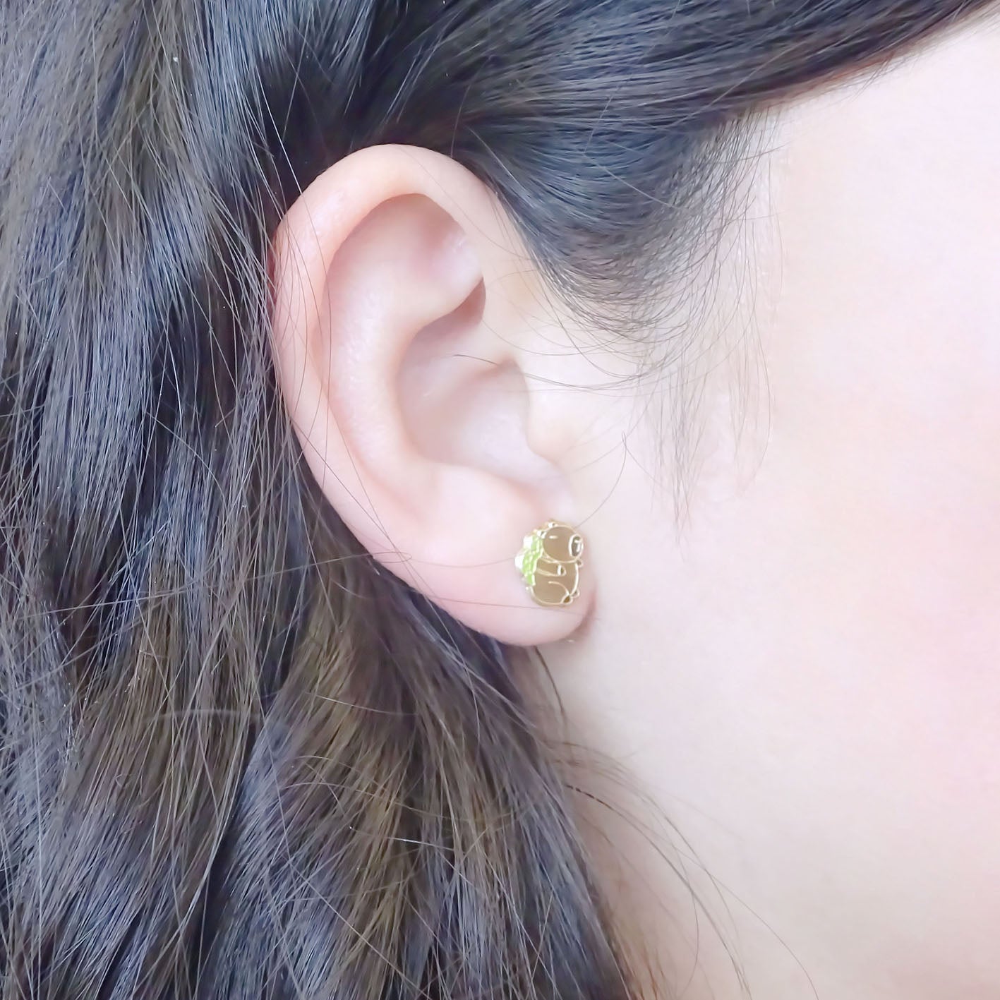 Amor Eterno - Broqueles / Capibara / Aretes Oro 10k