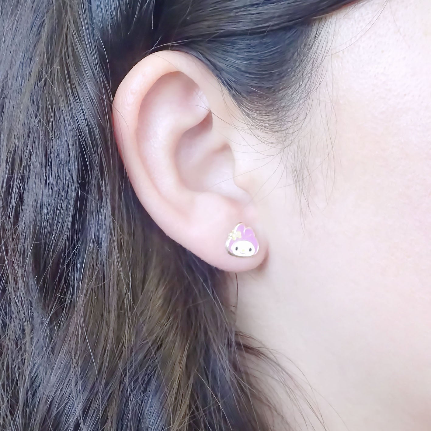 Amor Eterno - Broqueles / My Melody Carita / Aretes Oro 10k