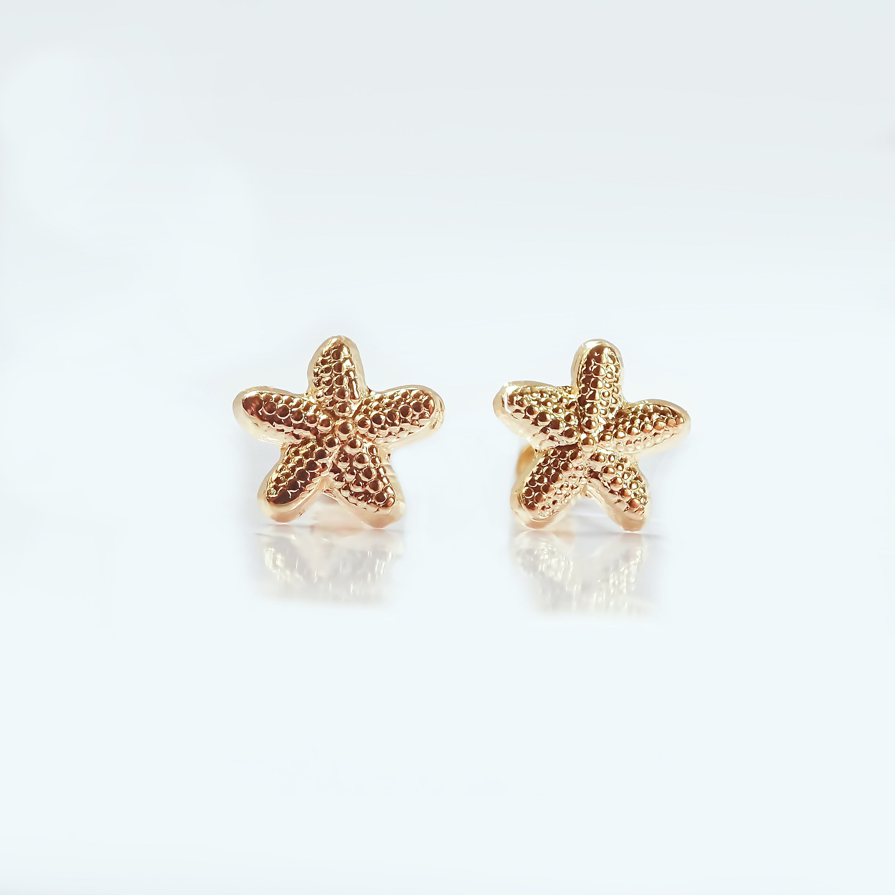 Amor Eterno - Broqueles Estrella Mar Dama / Aretes / Oro 10k