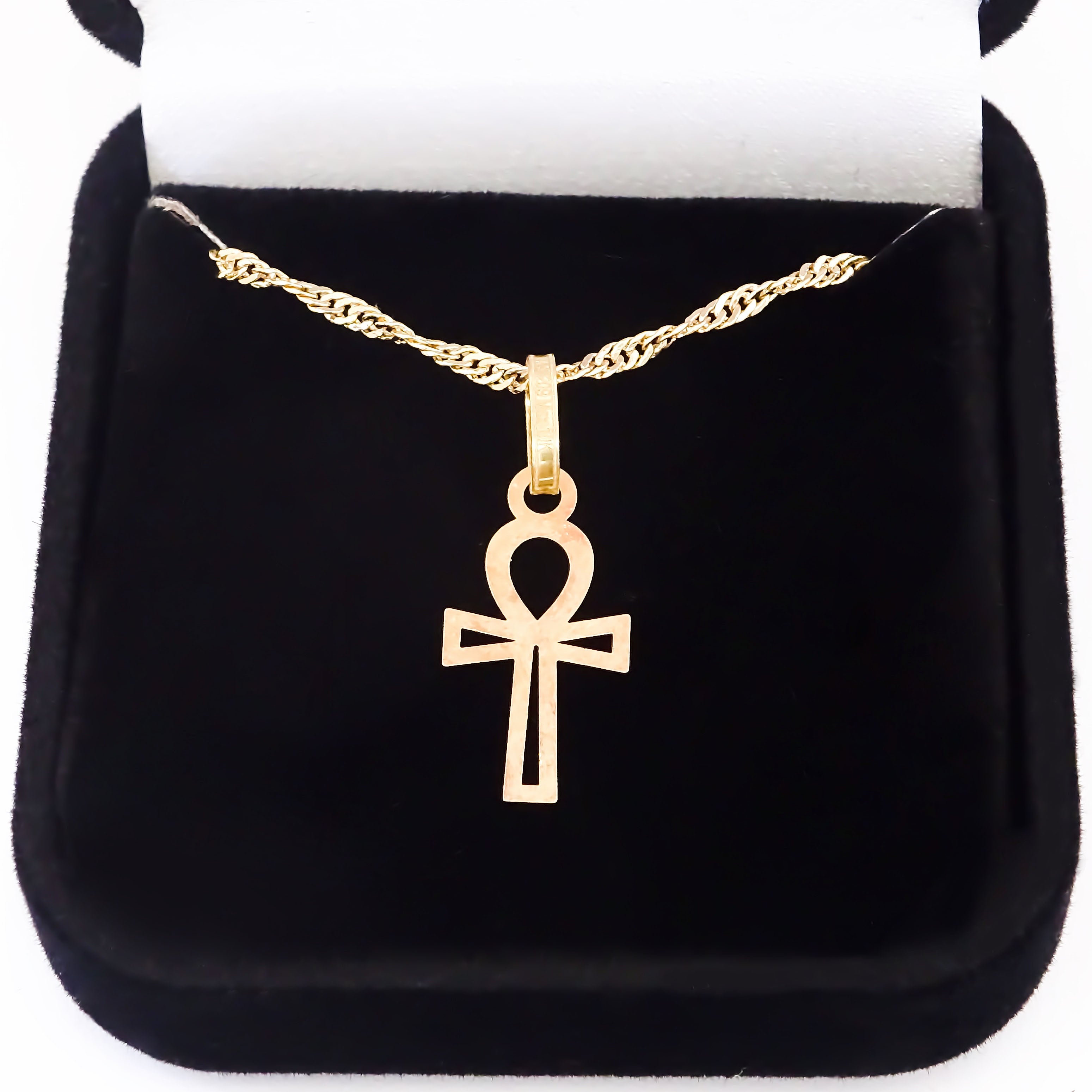 Amor Eterno - Dije Cruz Anj / Oro 10k + Cadena De Regalo