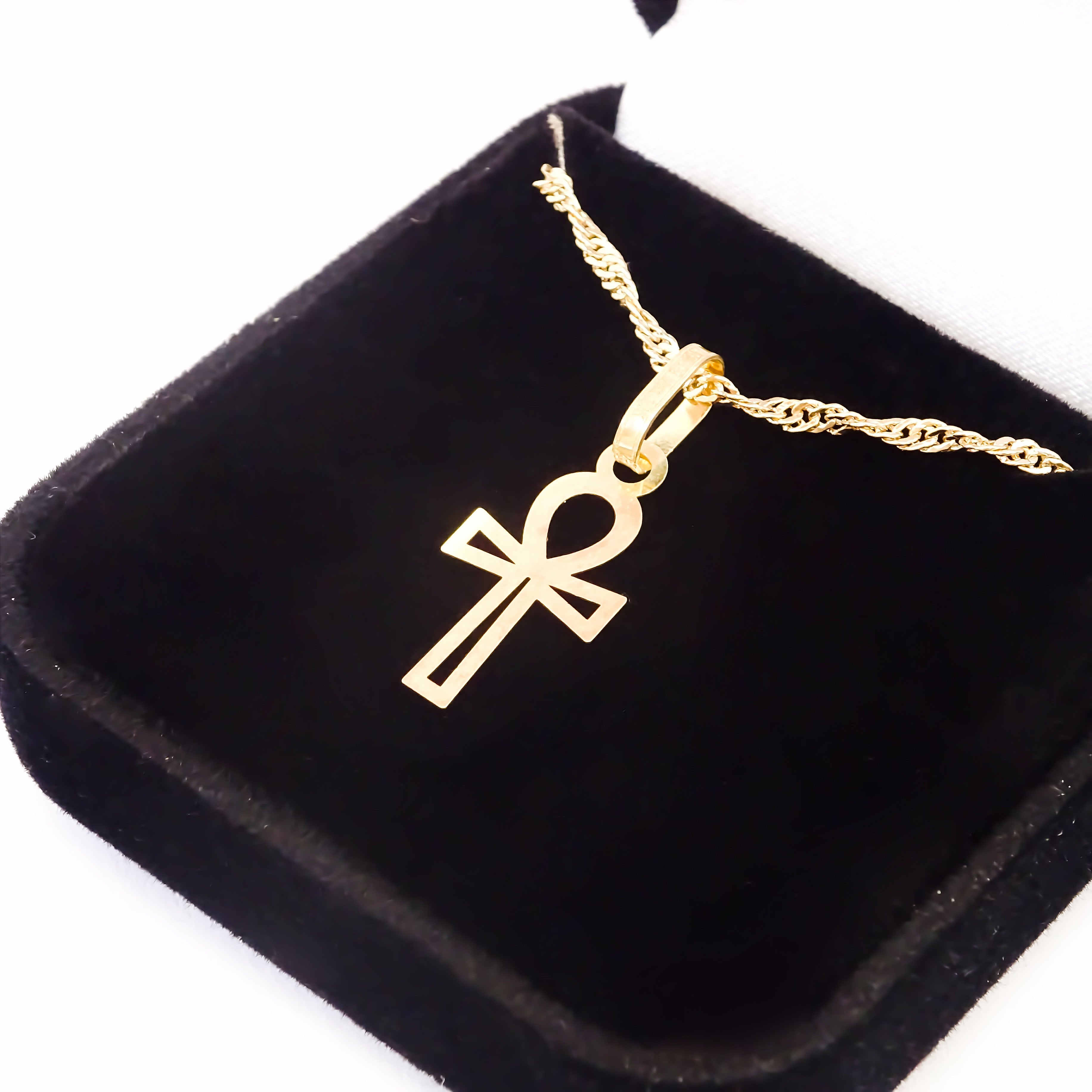 Amor Eterno - Dije Cruz Anj / Oro 10k + Cadena De Regalo