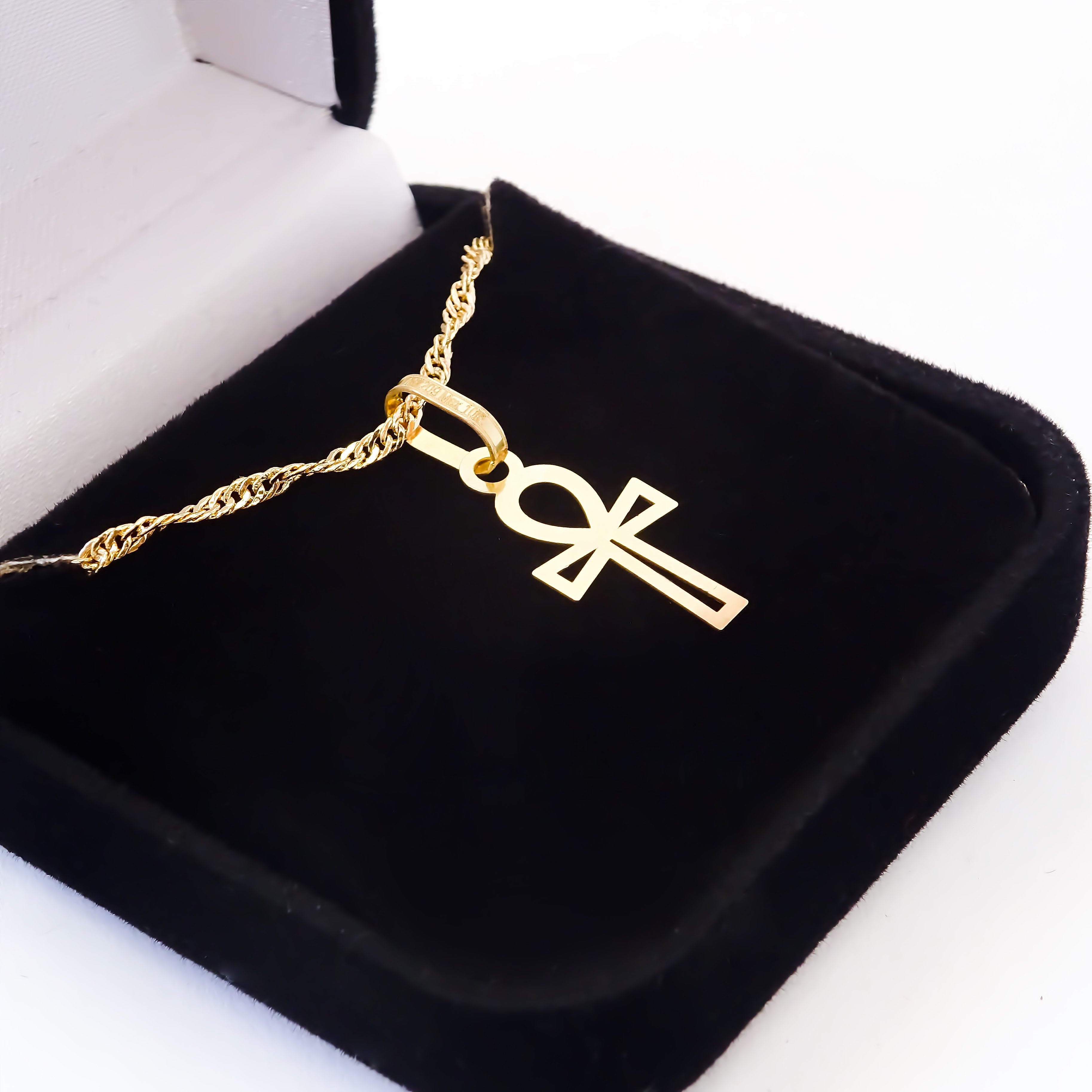 Amor Eterno - Dije Cruz Anj / Oro 10k + Cadena De Regalo