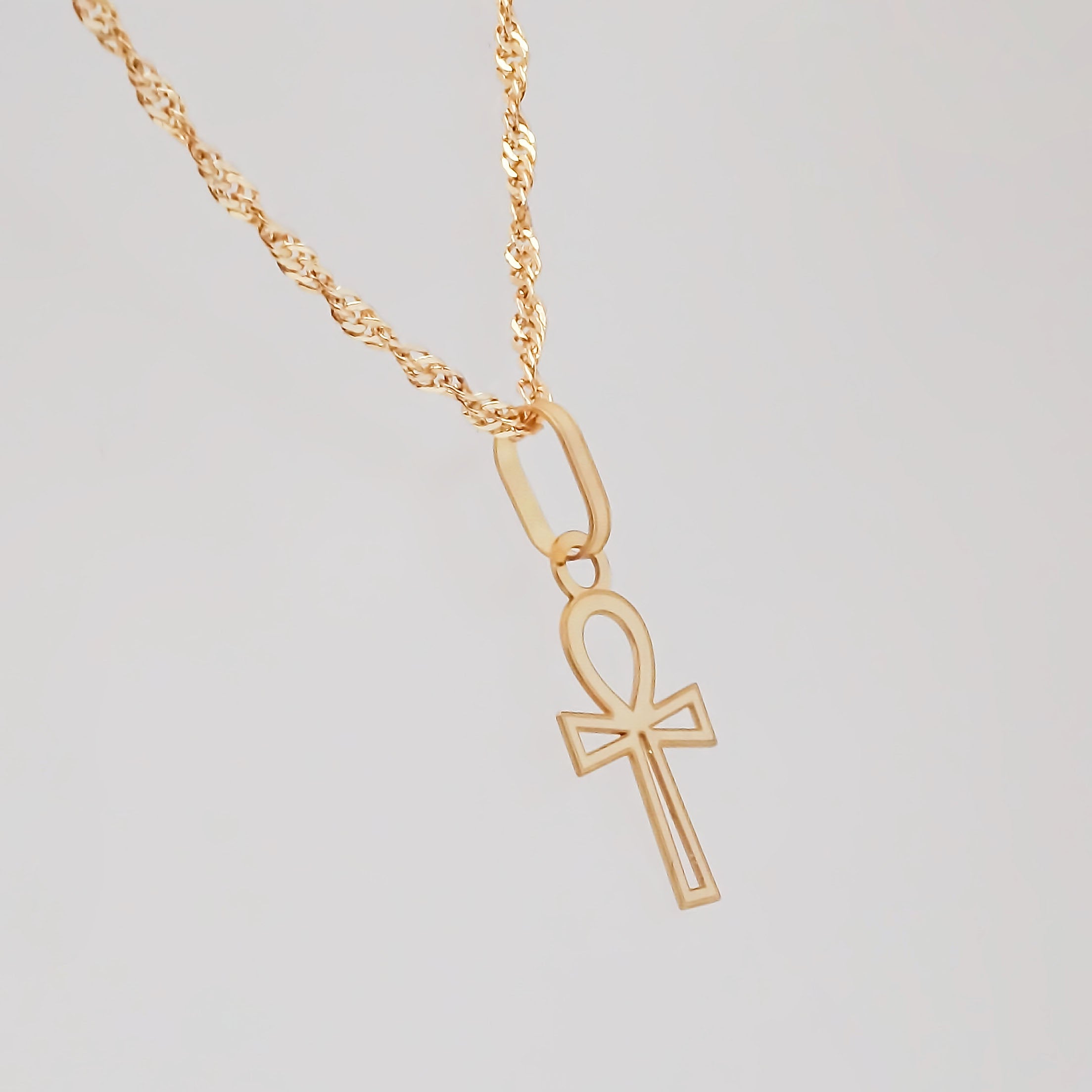 Amor Eterno - Dije Cruz Anj / Oro 10k + Cadena De Regalo