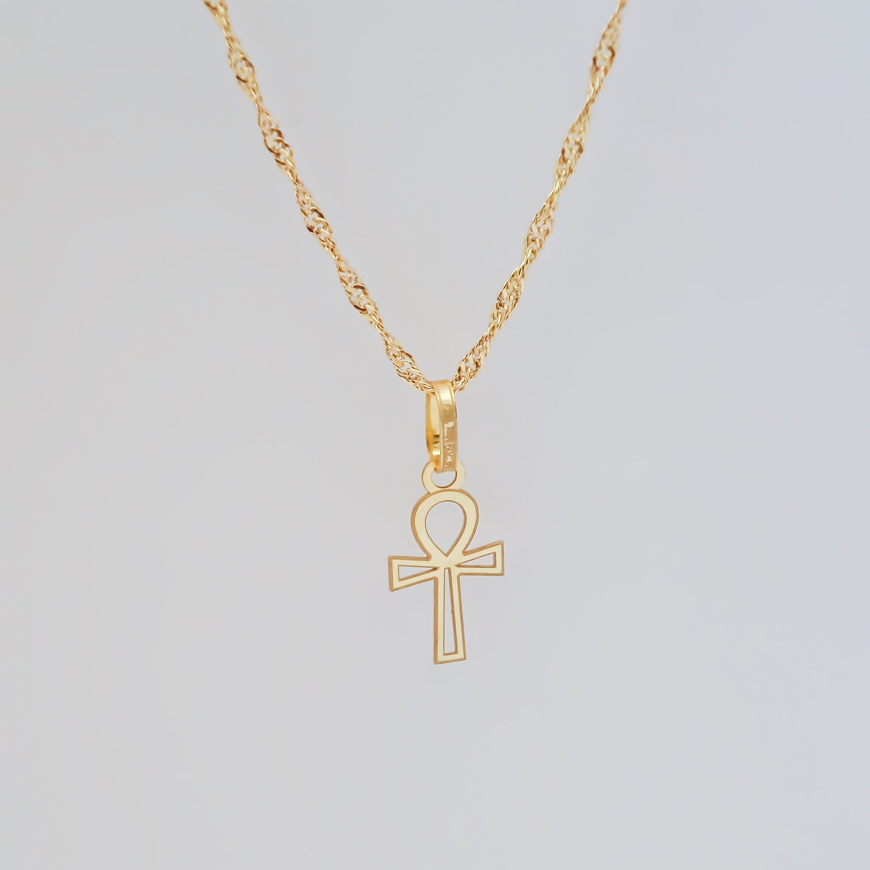 Amor Eterno - Dije Cruz Anj / Oro 10k + Cadena De Regalo