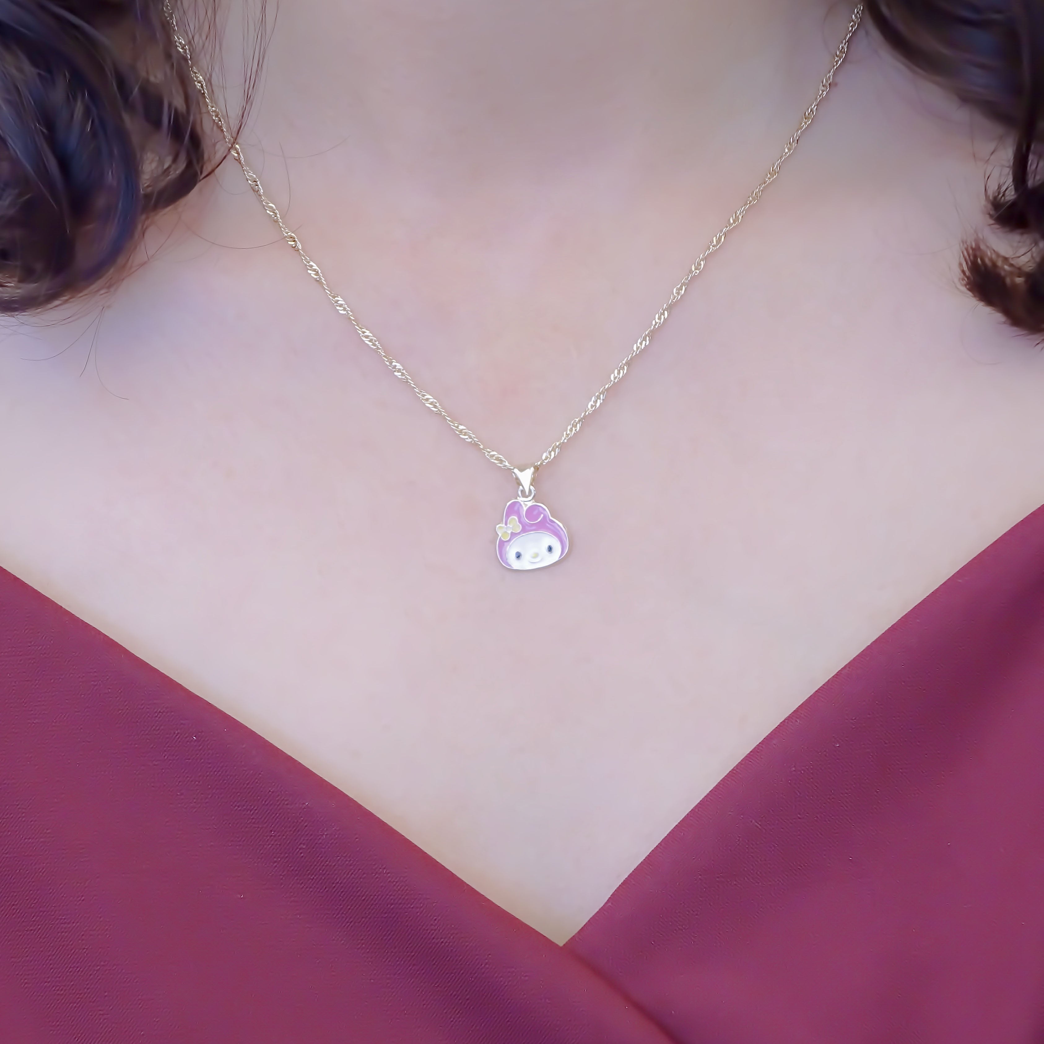 Amor Eterno - Dije My Melody Carita / Oro Sólido 10k