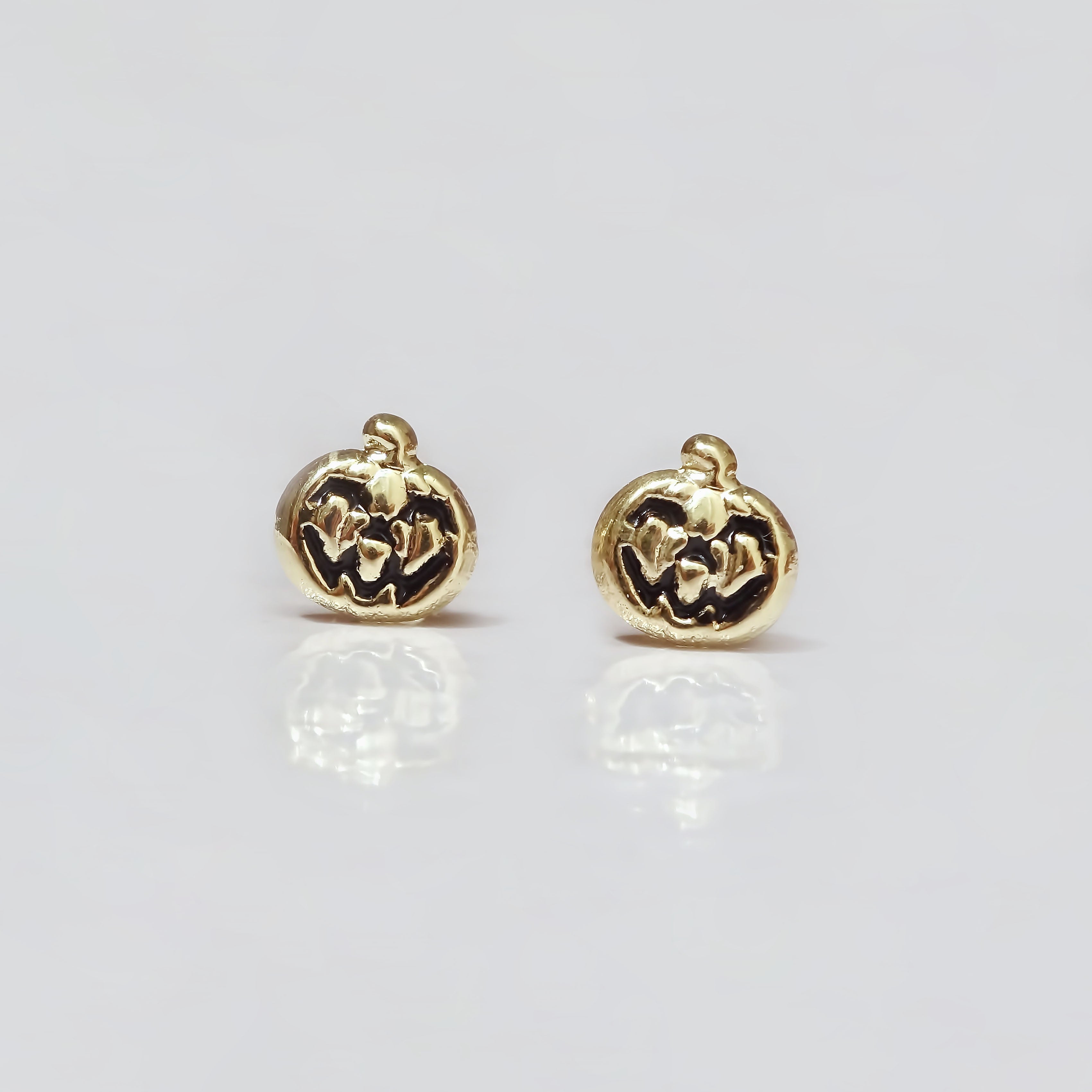 Amor Eterno - Broqueles Calabaza / Aretes / Oro 10k