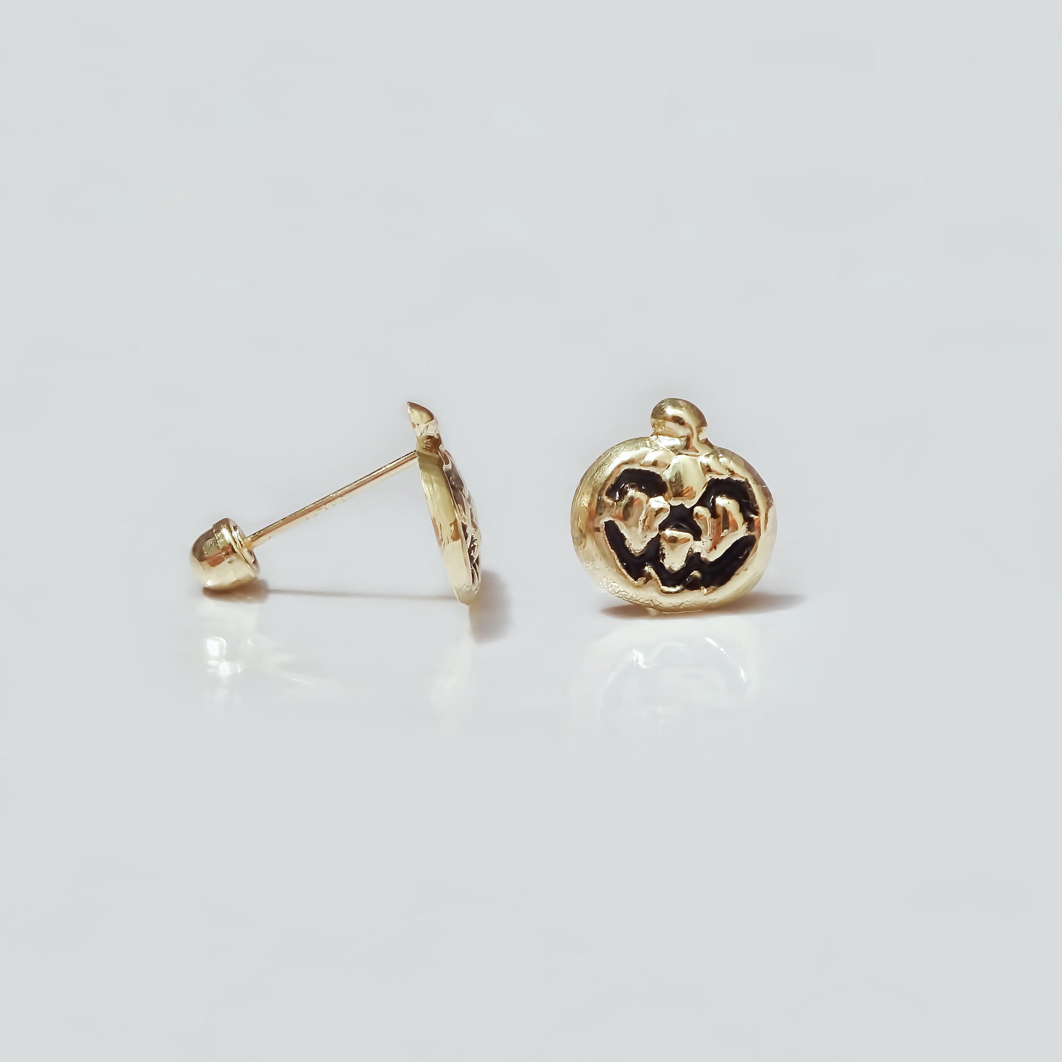 Amor Eterno - Broqueles Calabaza / Aretes / Oro 10k