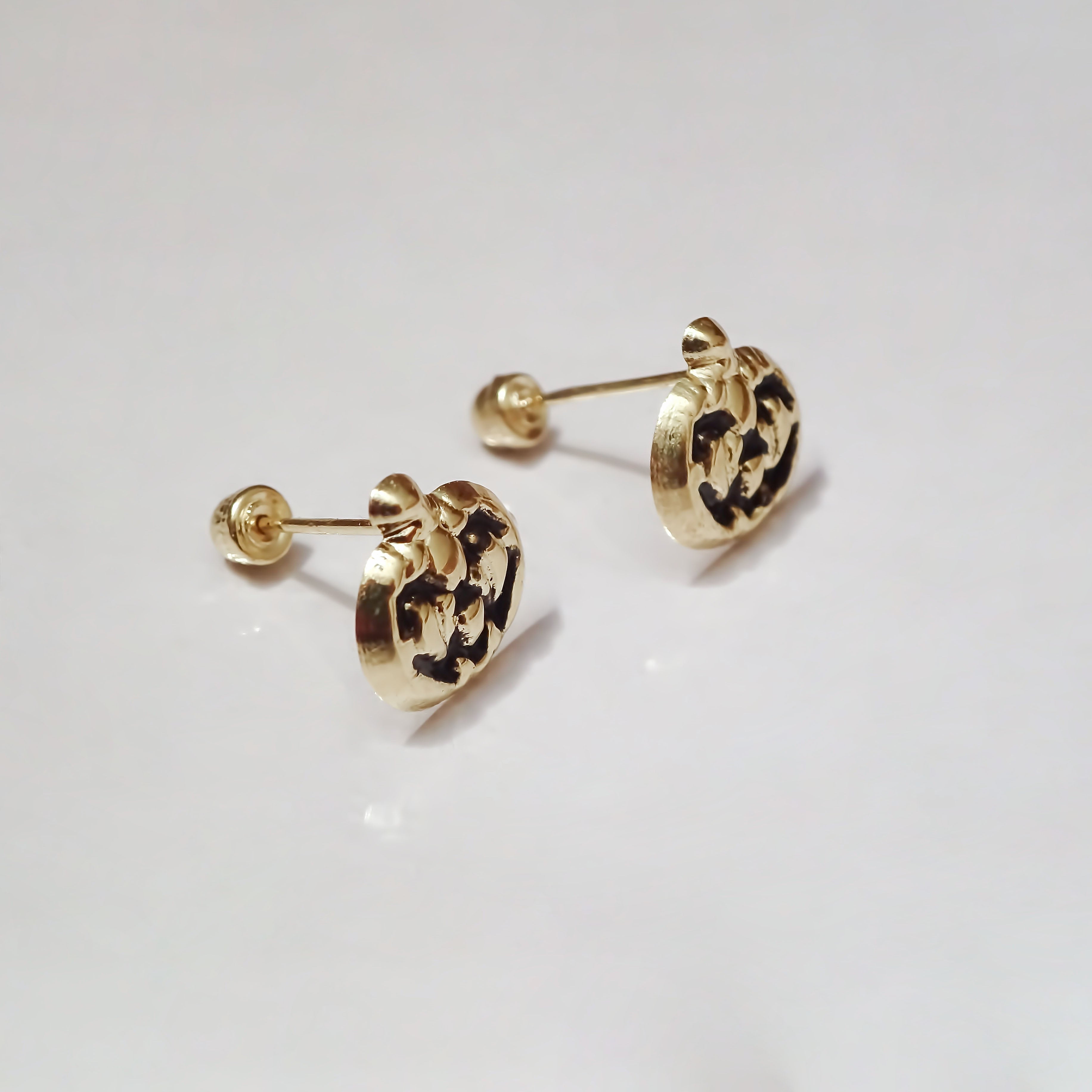 Amor Eterno - Broqueles Calabaza / Aretes / Oro 10k