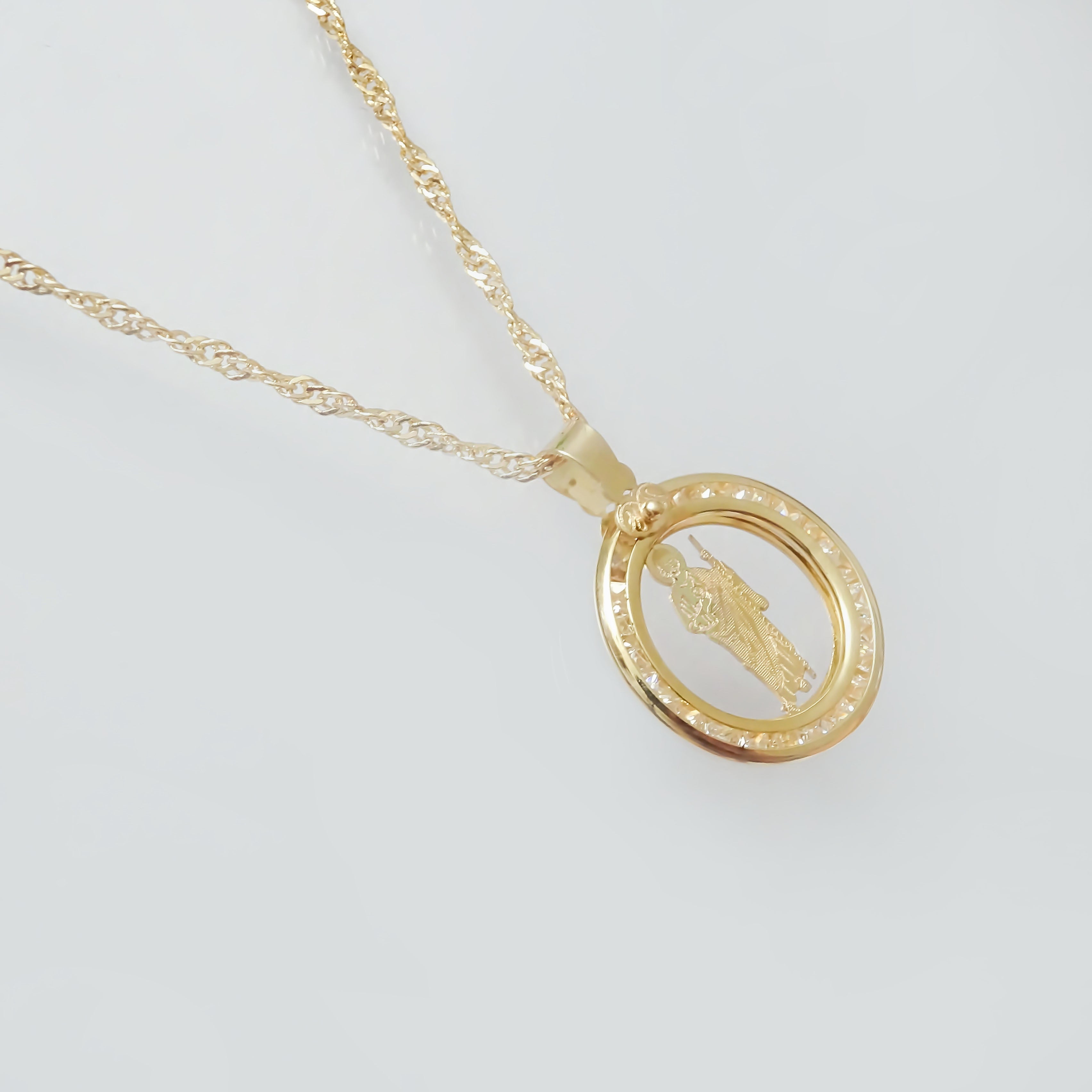 Amor Eterno - Dije Medalla San Judas Tadeo / Oro Sólido 10k