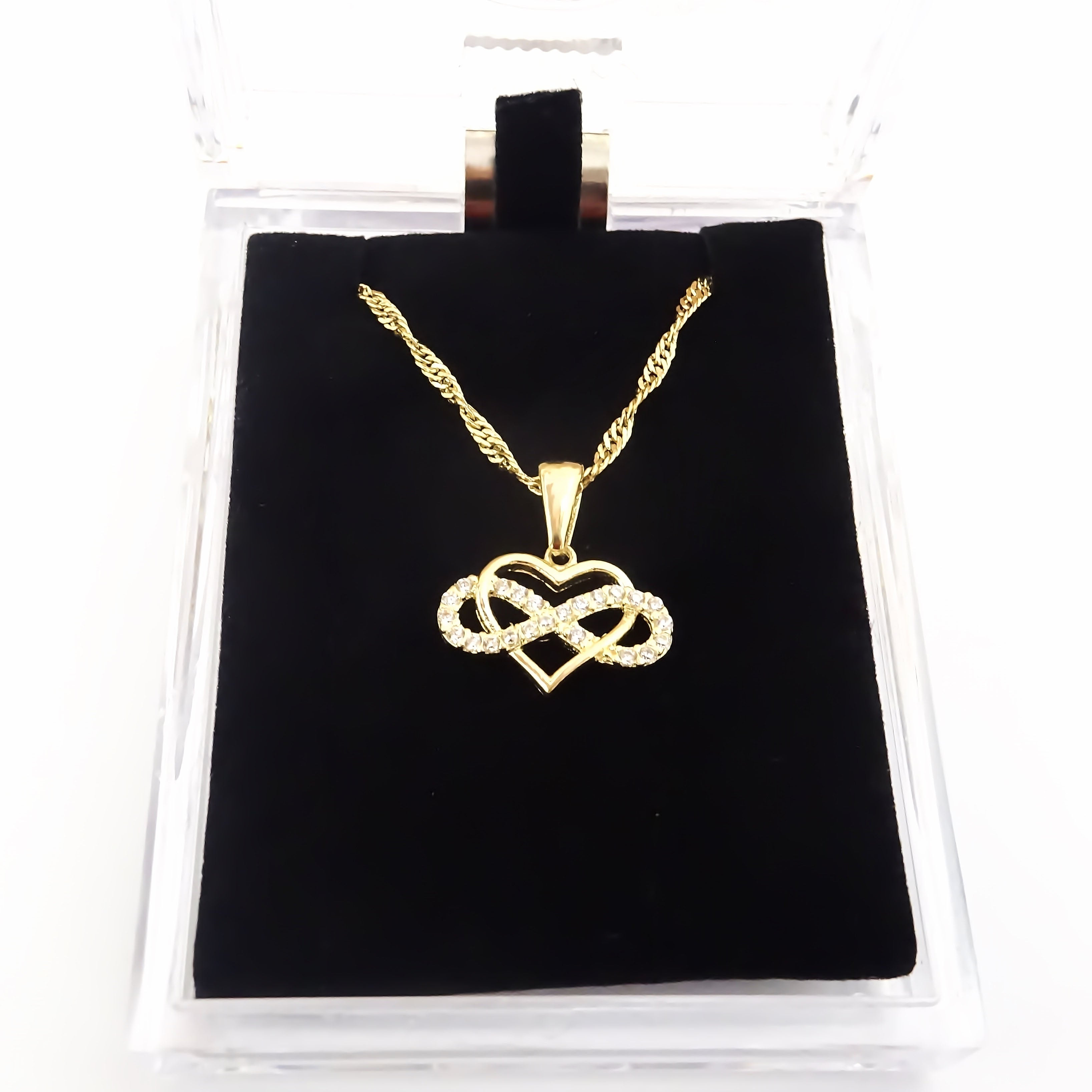 Amor Eterno - Dije Corazón Eterno / Oro Sólido 10k