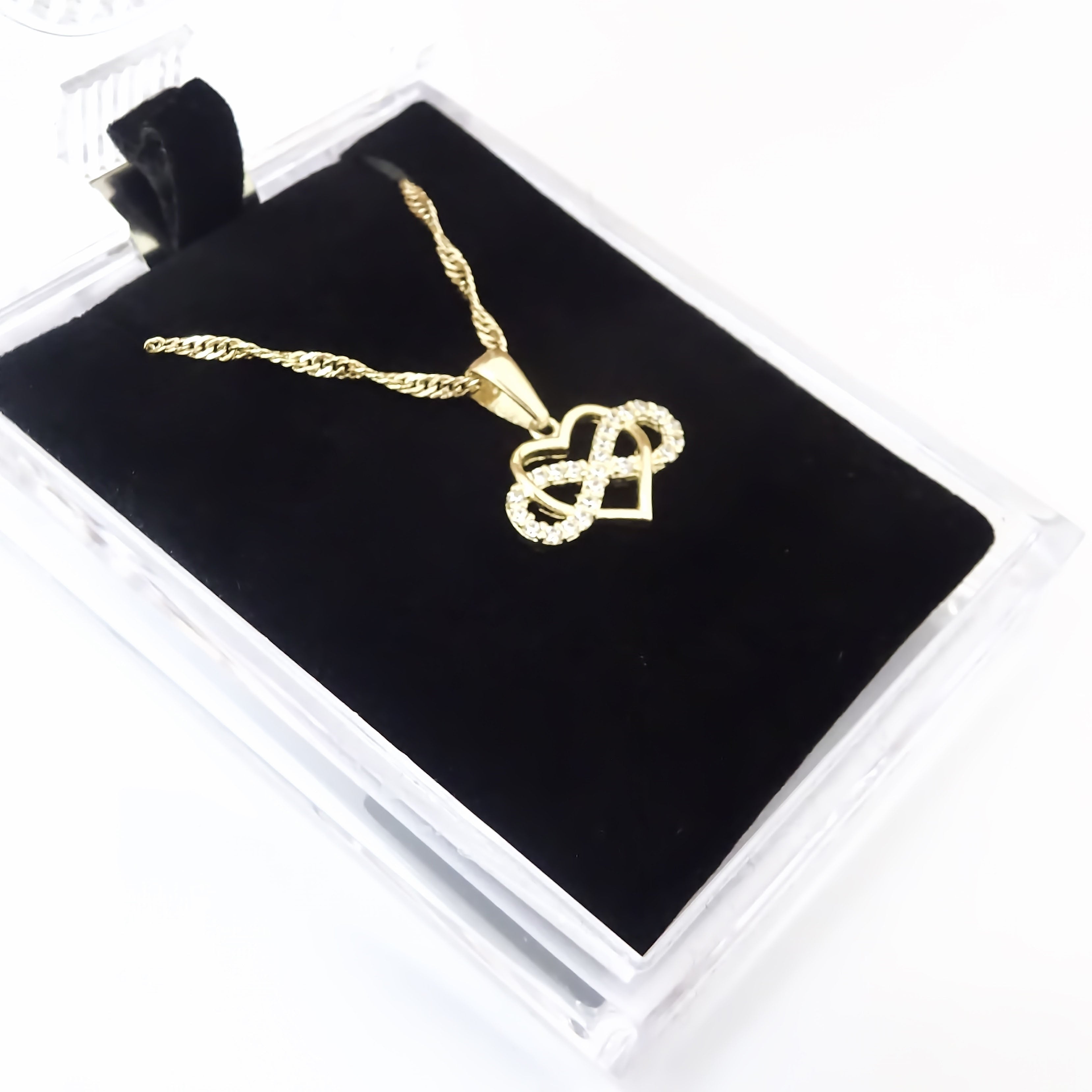 Amor Eterno - Dije Corazón Eterno / Oro Sólido 10k