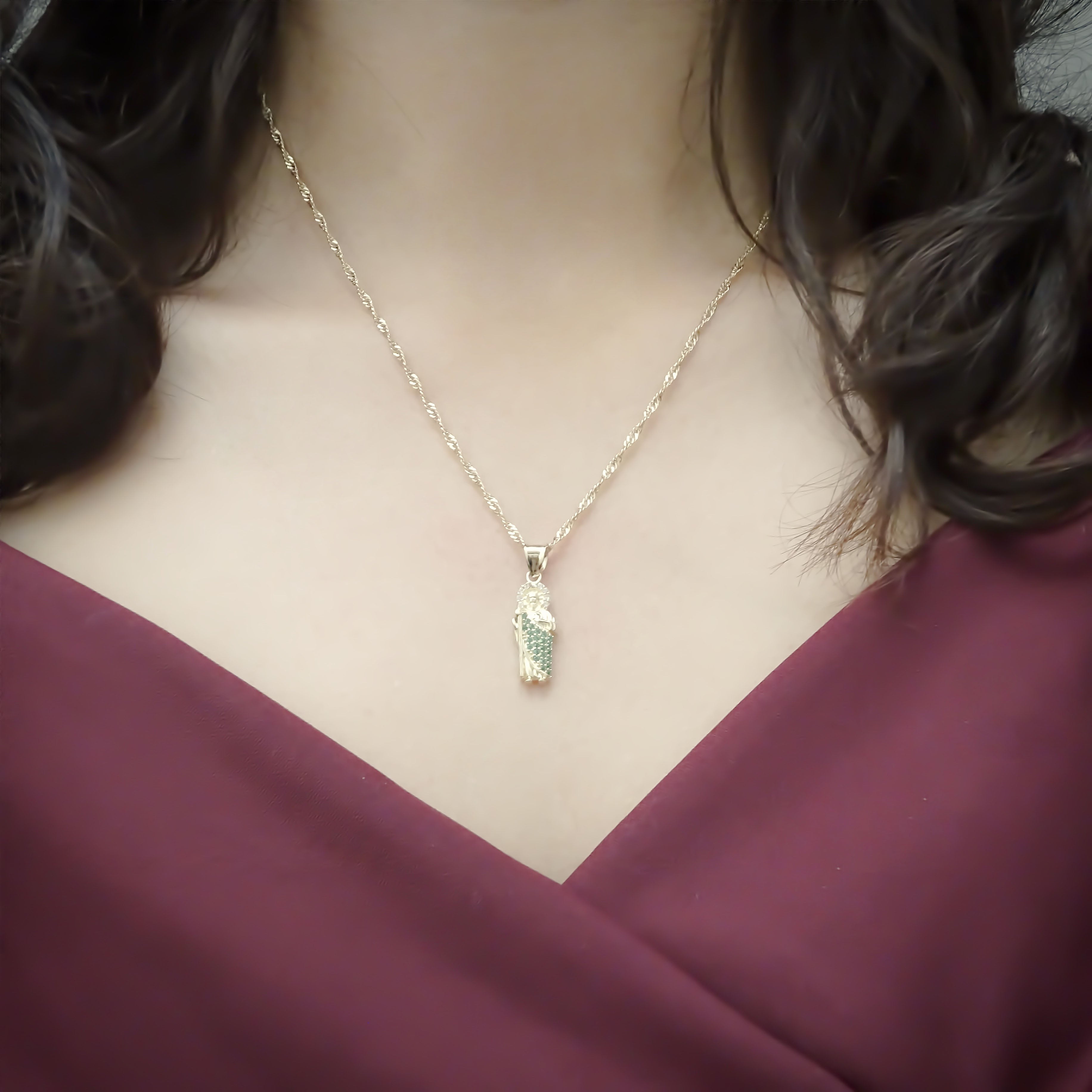 Amor Eterno - Dije San Judas Tadeo / Oros Sólido 10k