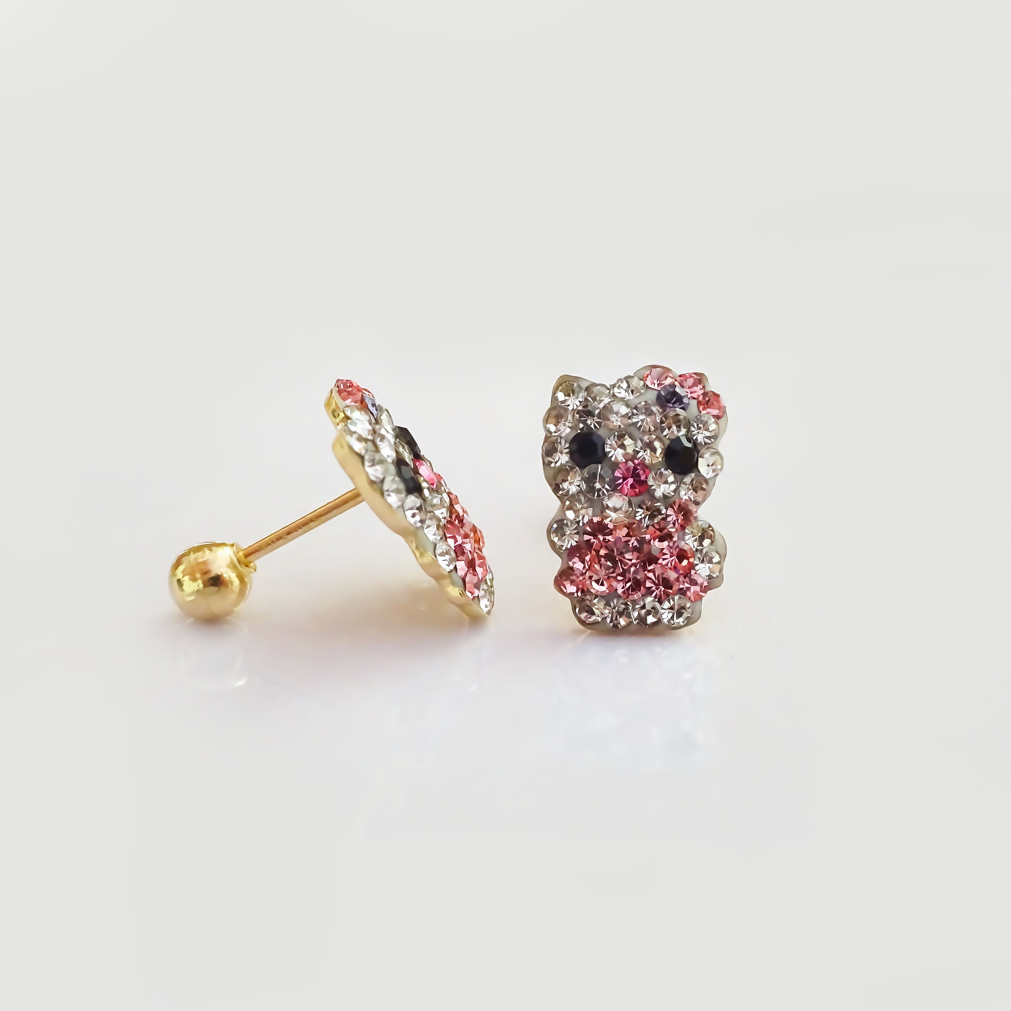 Amor Eterno - Broqueles Aretes / Kitty Tapiz / Oro 10k