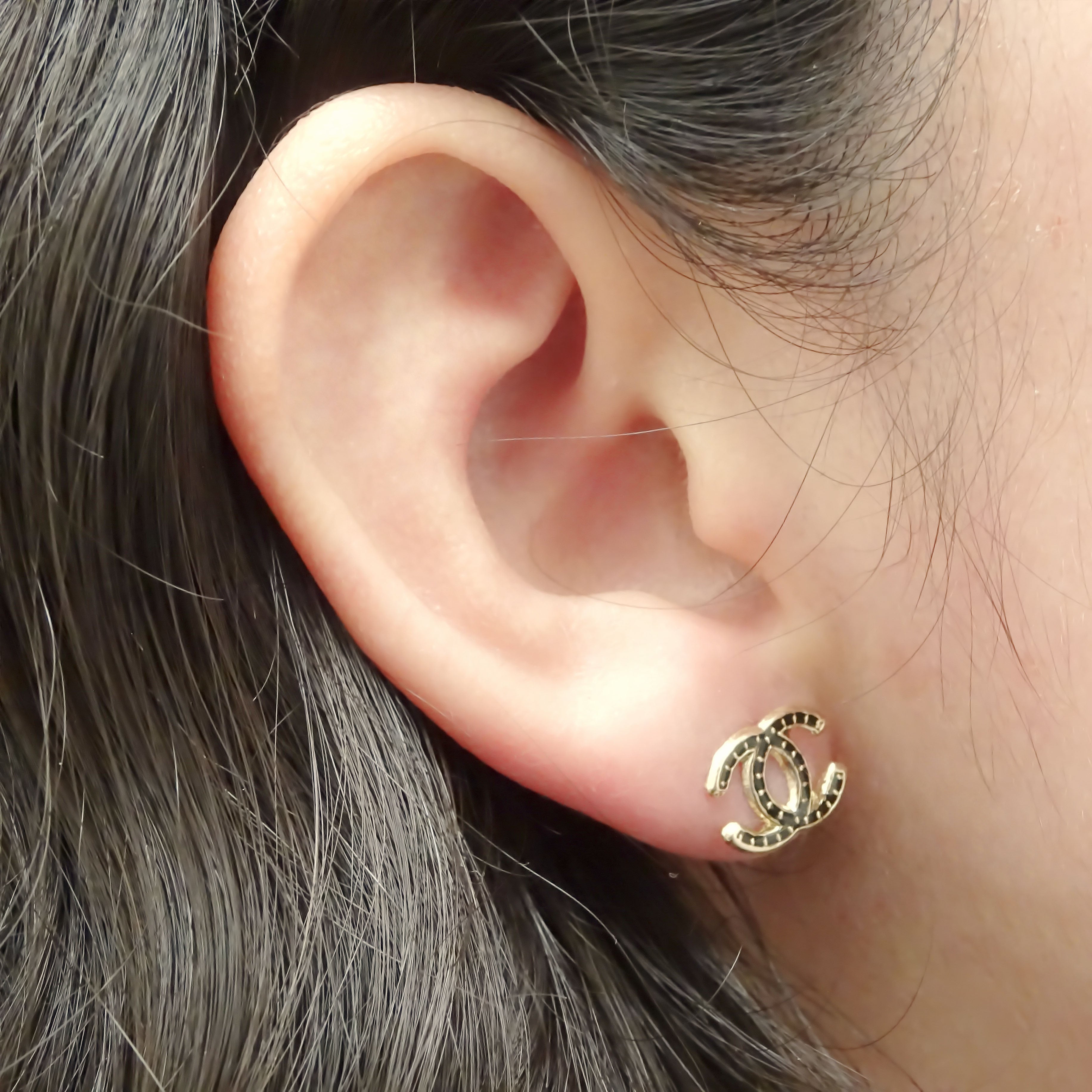 Amor Eterno - Broqueles Cc Esmaltado Aretes / Oro 10k