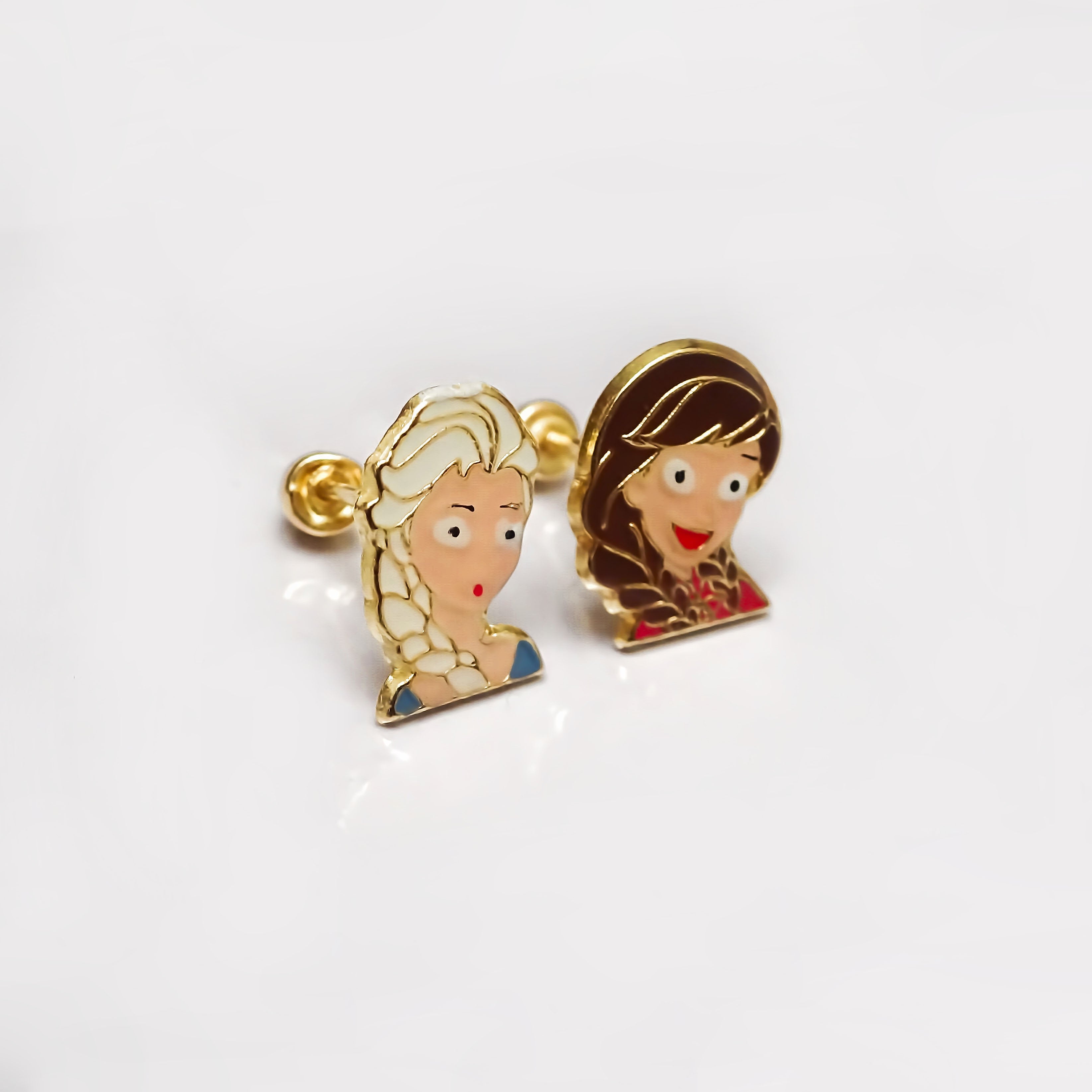 Amor Eterno - Broqueles Elsa - Ana Frozen / Aretes Oro 10k