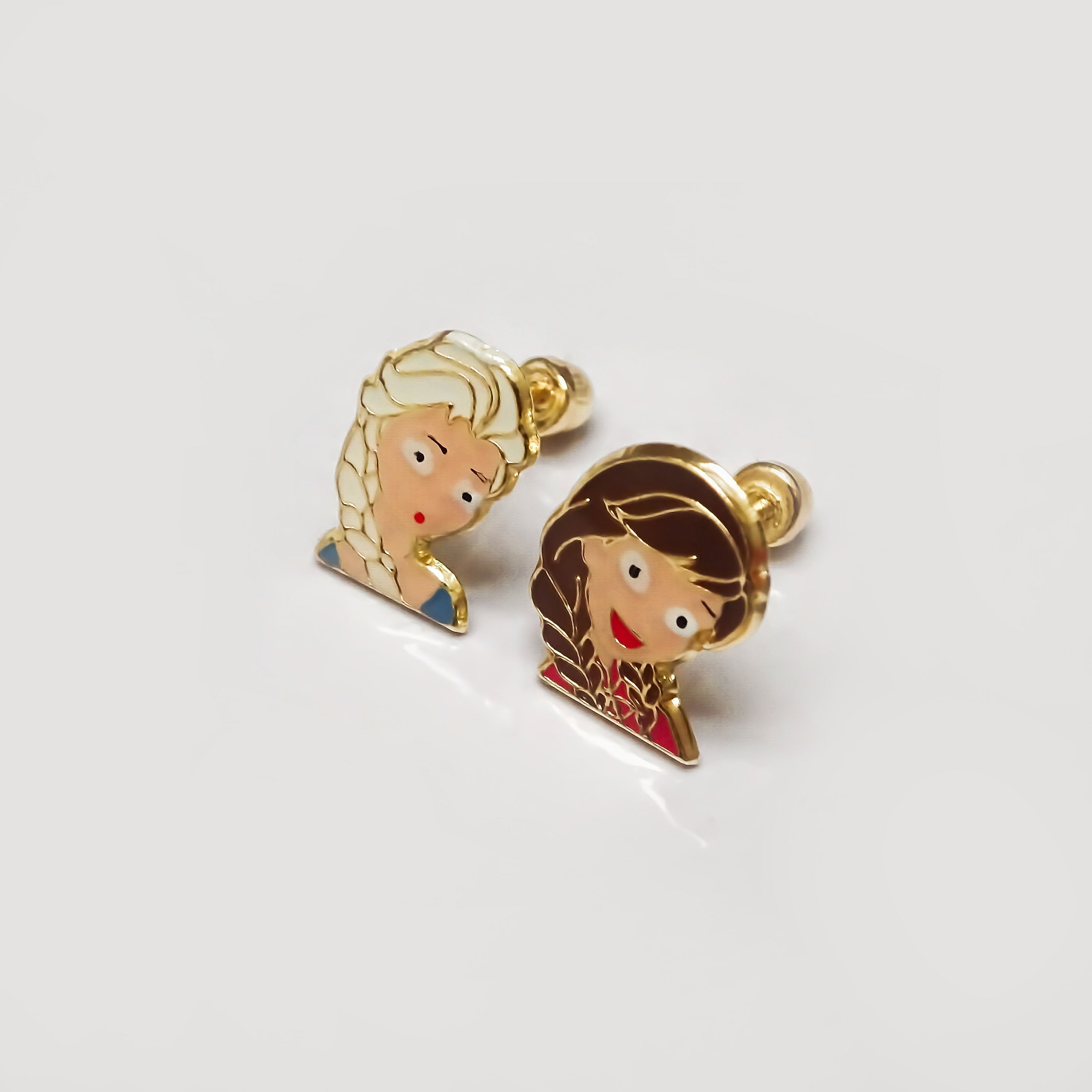 Amor Eterno - Broqueles Elsa - Ana Frozen / Aretes Oro 10k