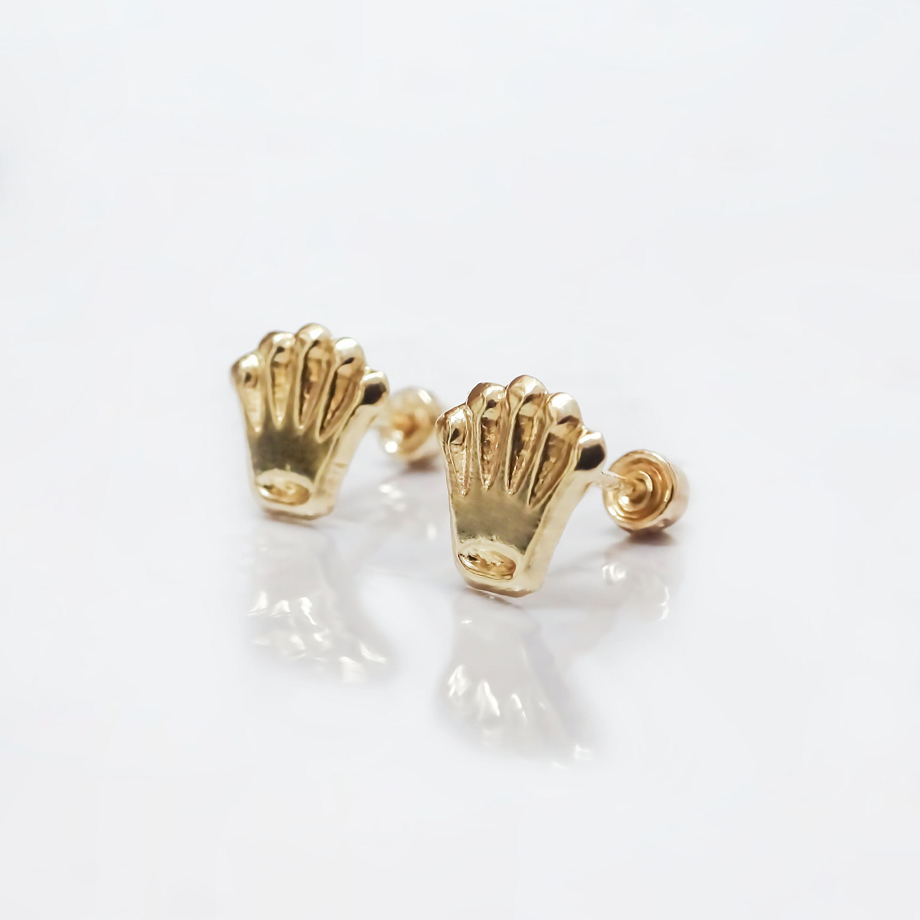 Amor Eterno - Broqueles Corona Alta / Aretes / Oro 10k