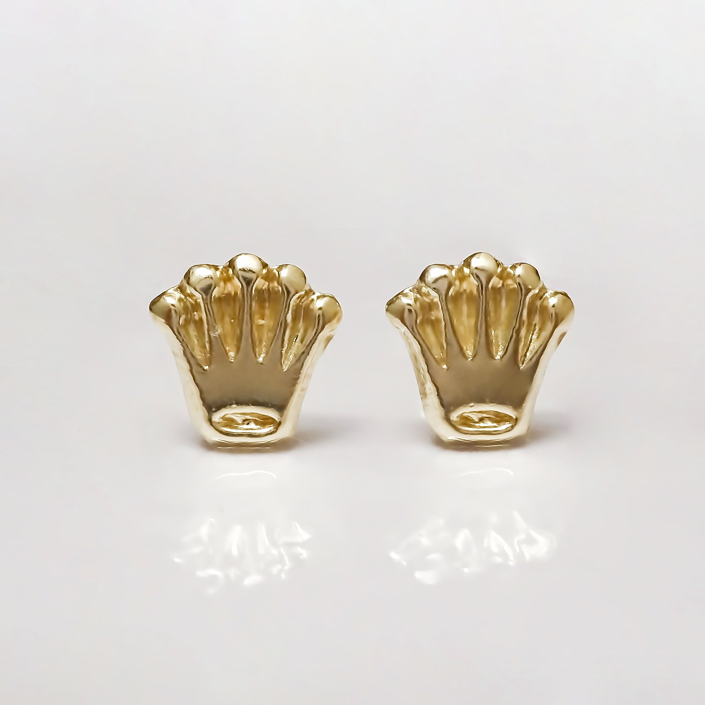 Amor Eterno - Broqueles Corona Alta / Aretes / Oro 10k