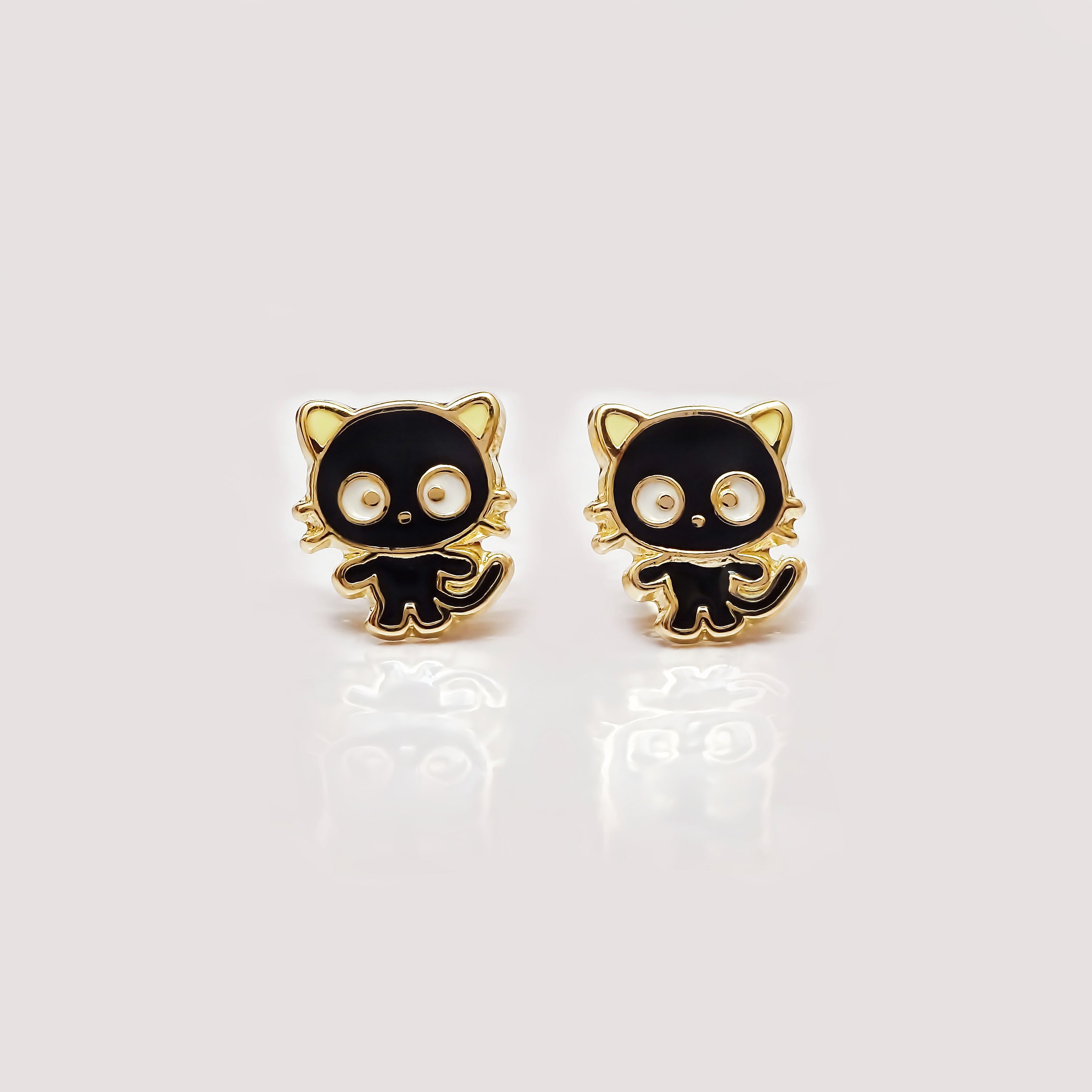 Amor Eterno - Broqueles Chococat / Aretes Oro 10k
