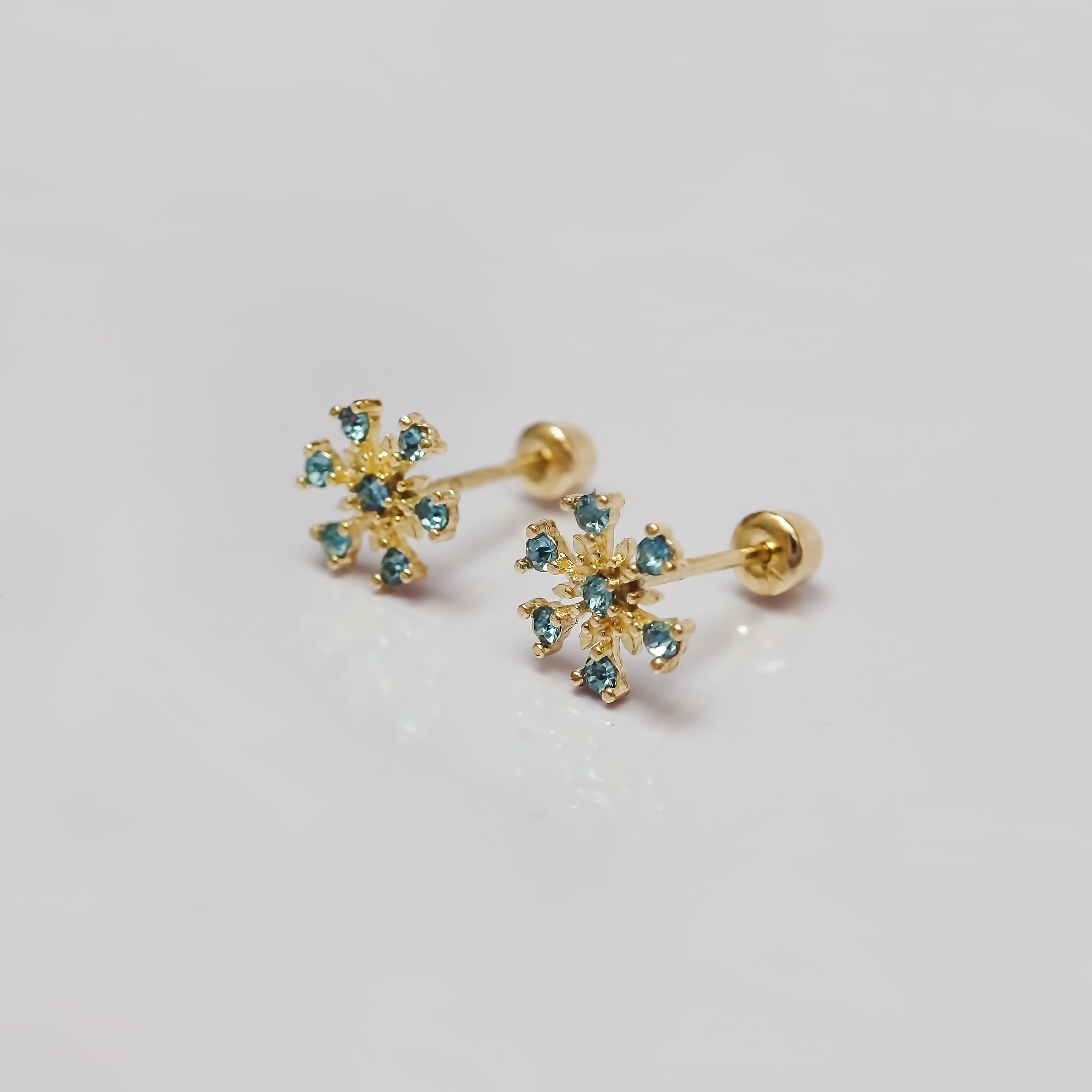 Amor Eterno - Broqueles Copo Frozen / Aretes Oro 10k