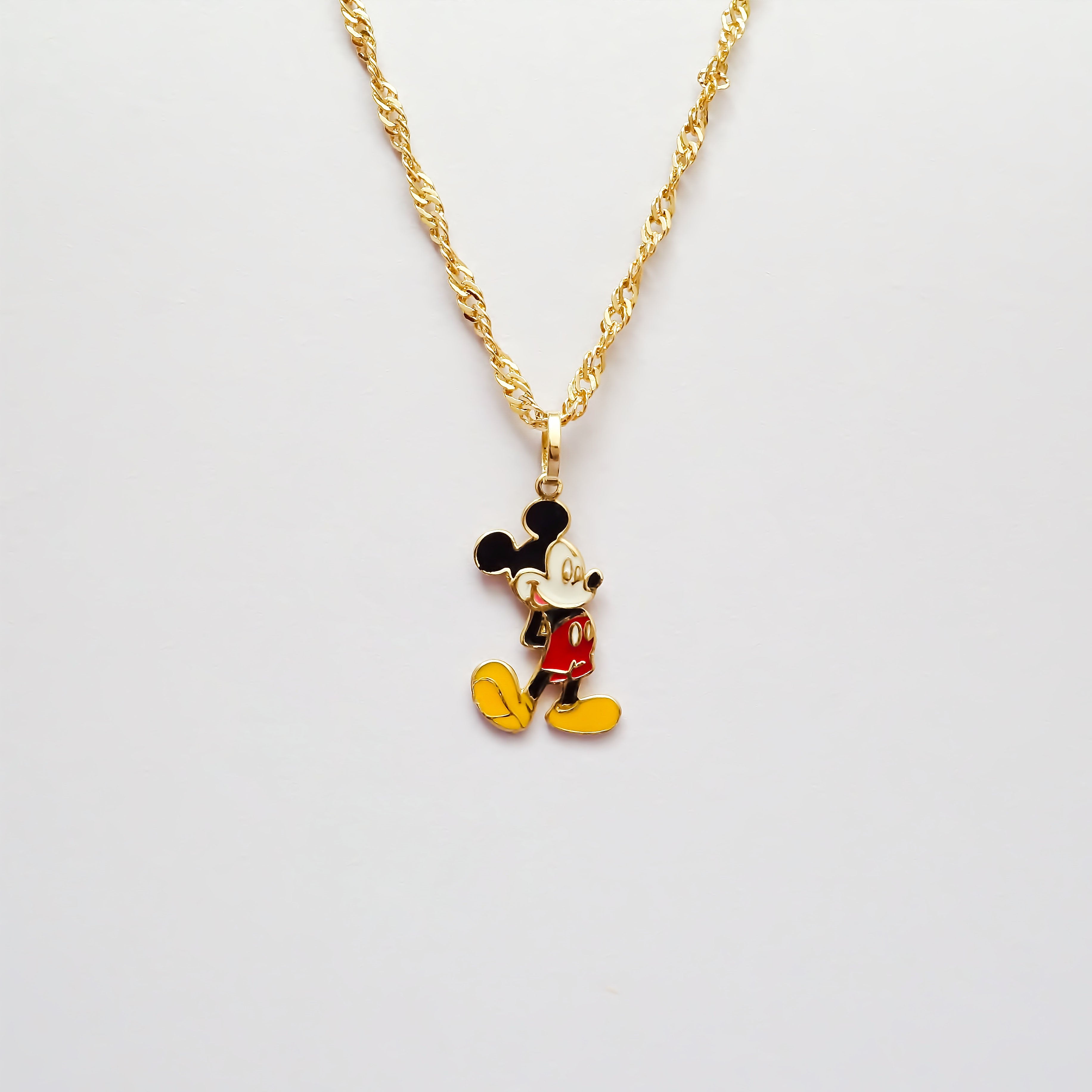 Amor Eterno - Dije Mickey Mouse / Oro Sólido 10k