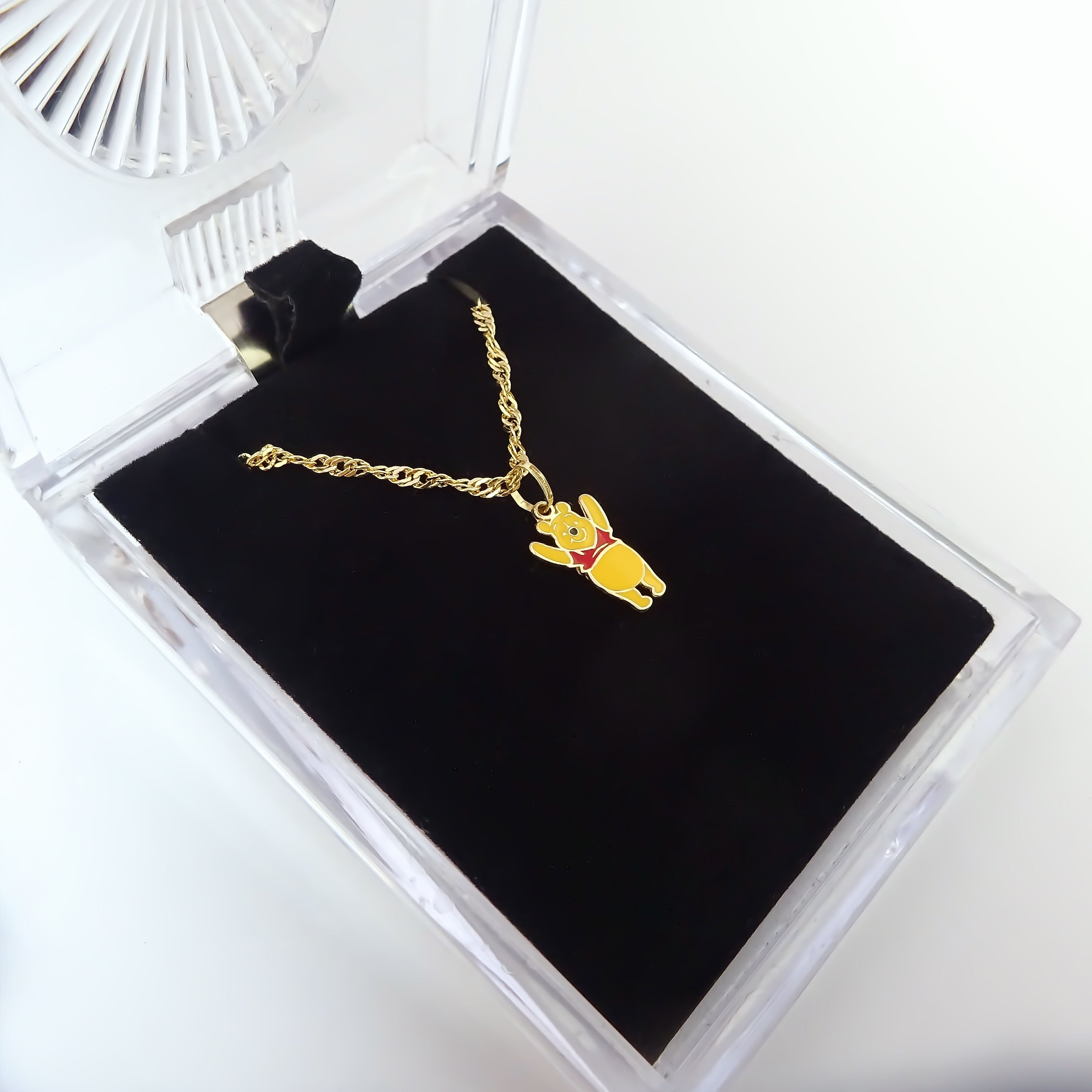 Amor Eterno - Dije Winnie Pooh / Oro Sólido 10k