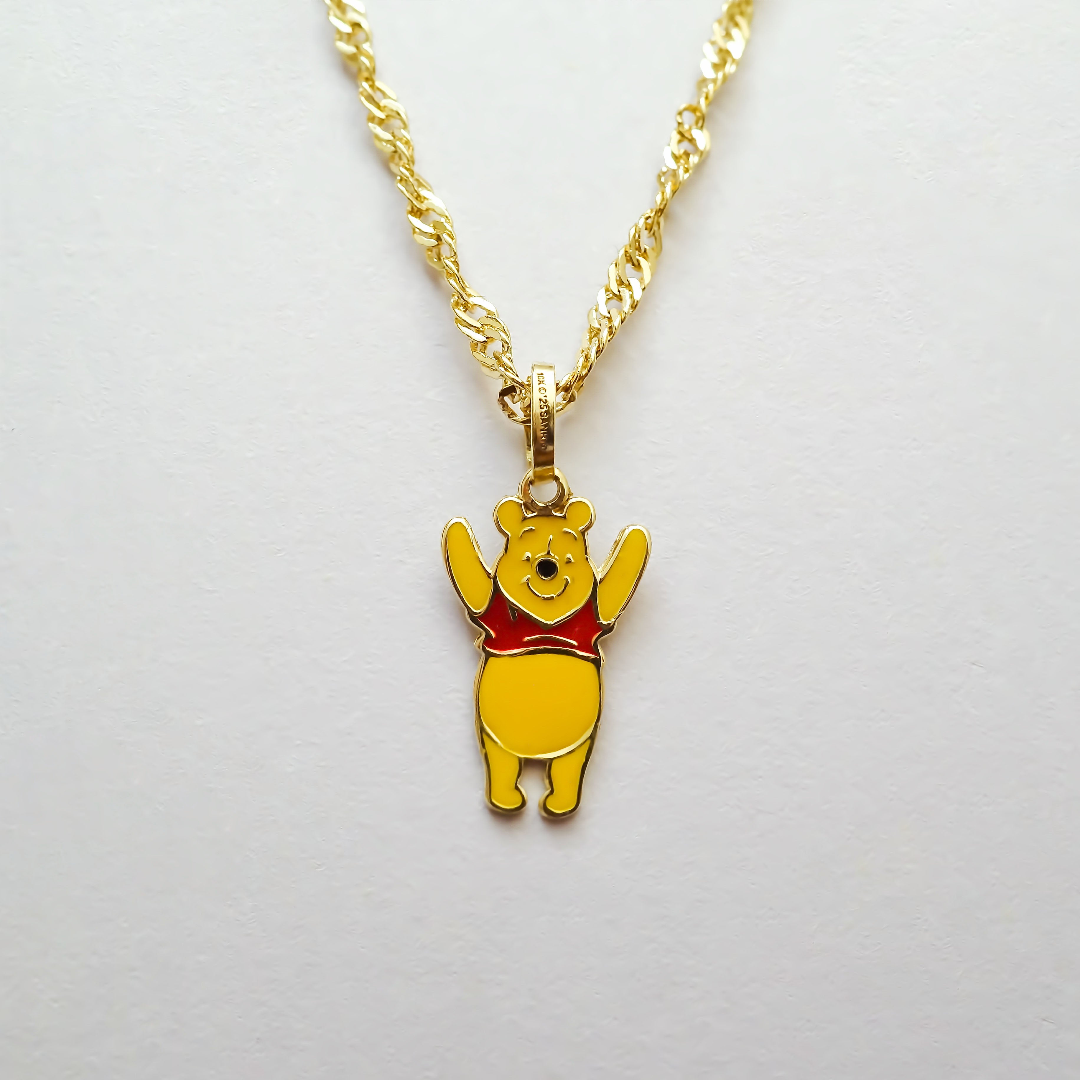 Amor Eterno - Dije Winnie Pooh / Oro Sólido 10k