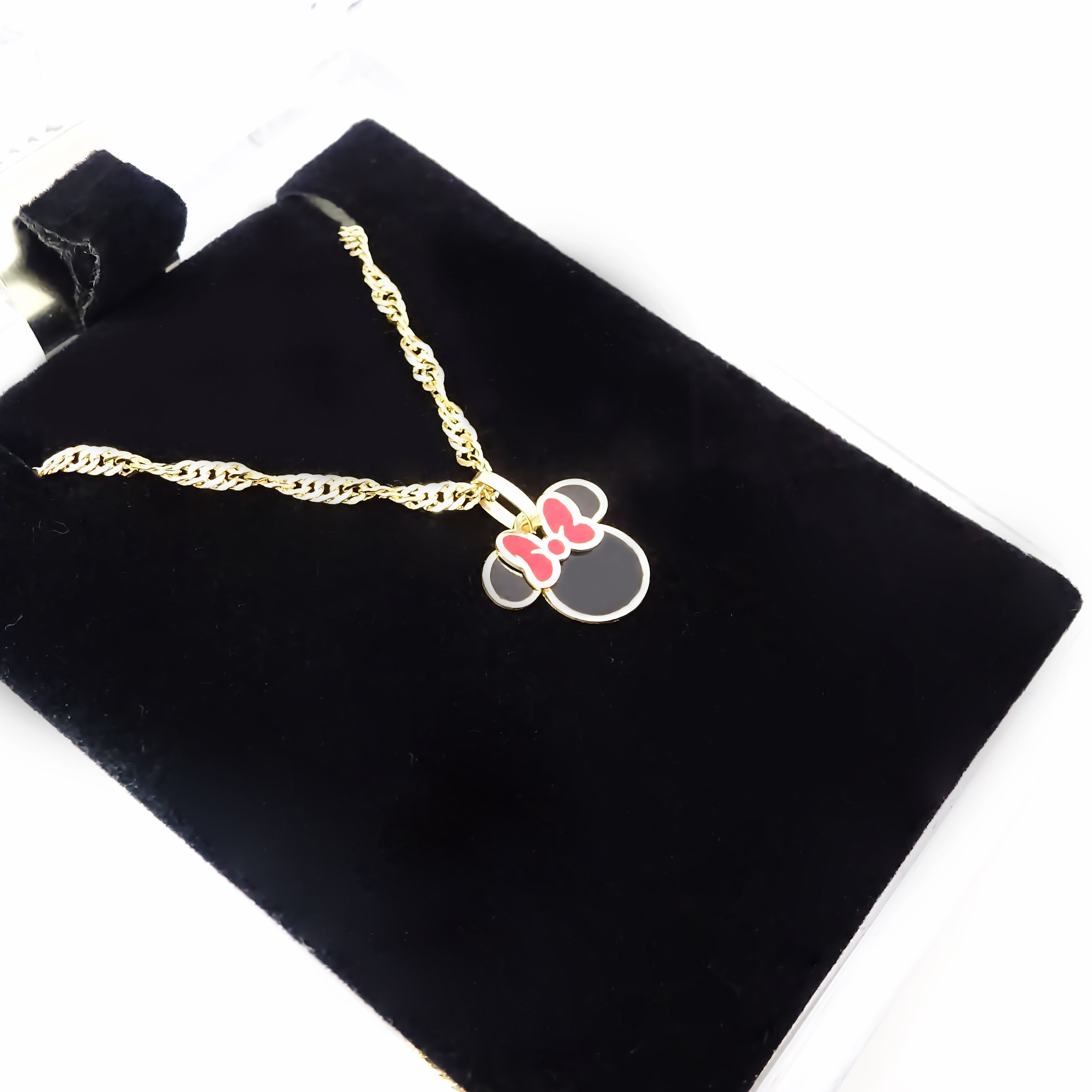 Amor Eterno - Dije Minnie Esmaltada / Oro Sólido 10k