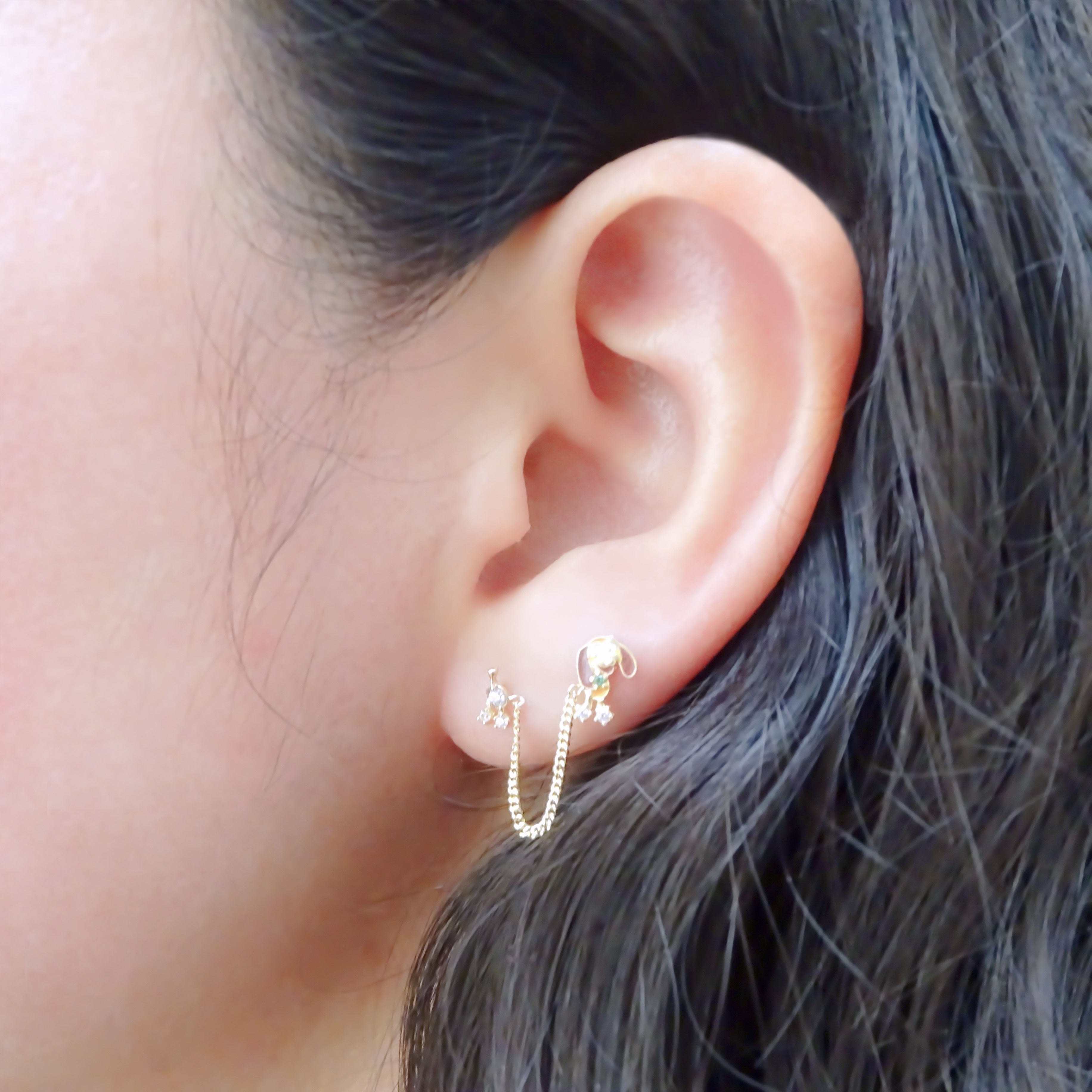 Amor Eterno- Slinky Toy Story / Doble Perforación/ Oro 10k