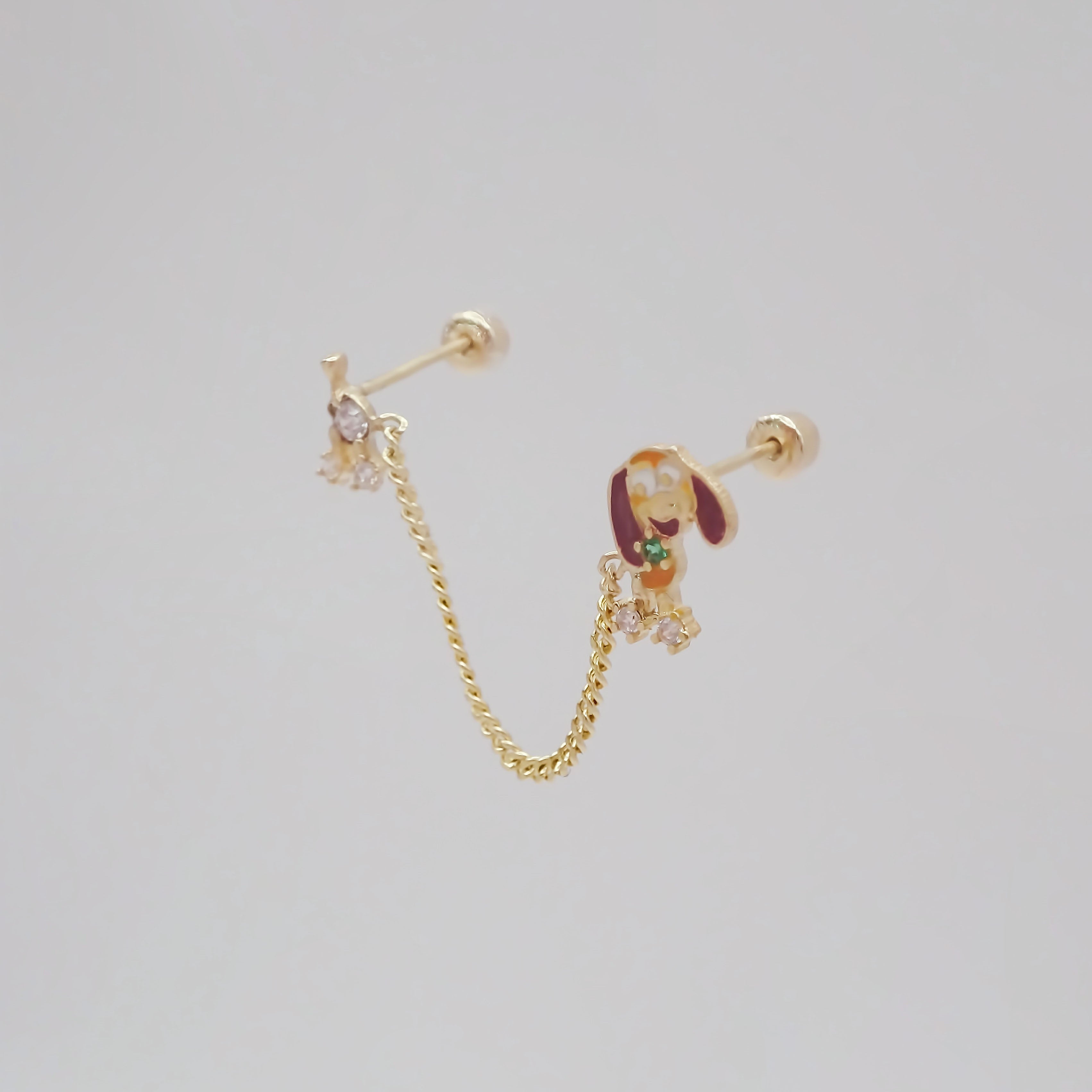 Amor Eterno- Slinky Toy Story / Doble Perforación/ Oro 10k