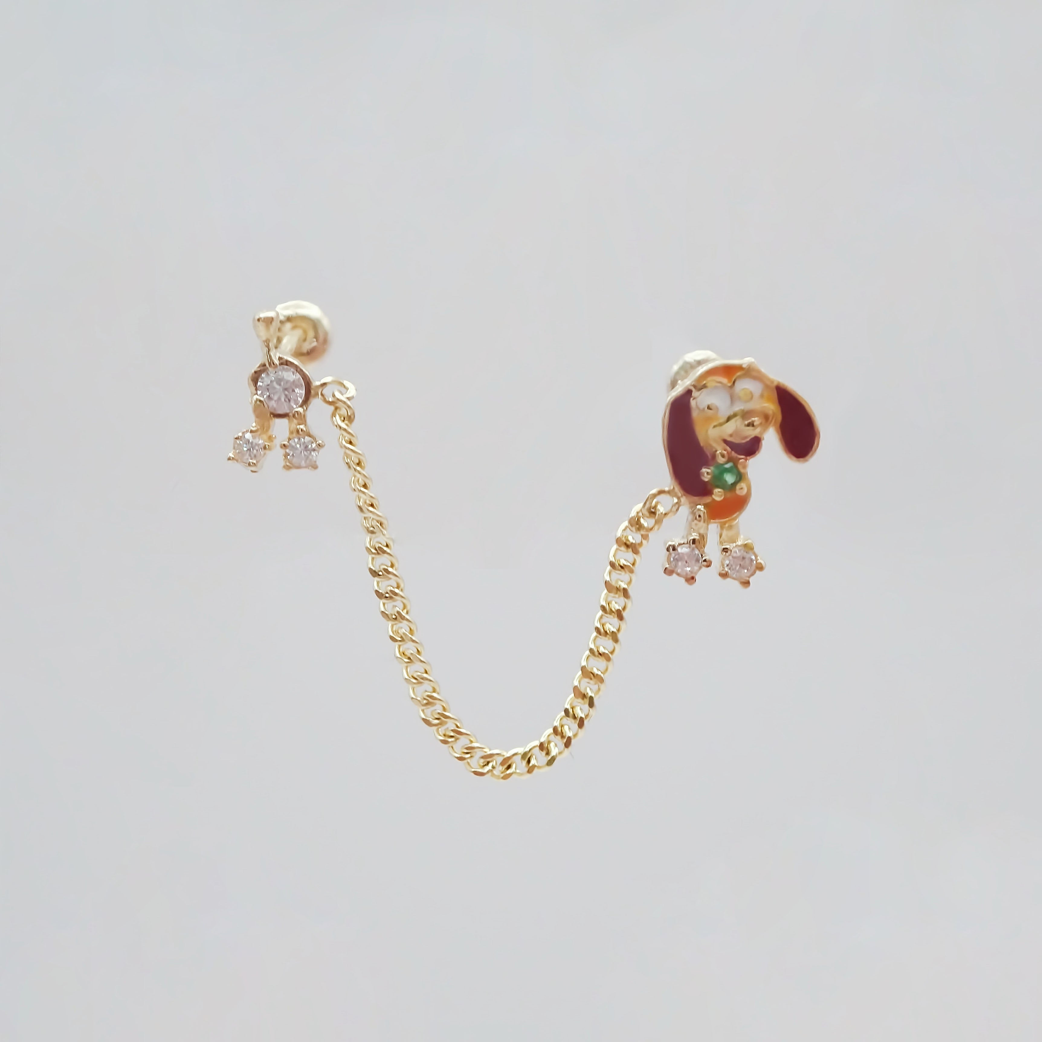 Amor Eterno- Slinky Toy Story / Doble Perforación/ Oro 10k