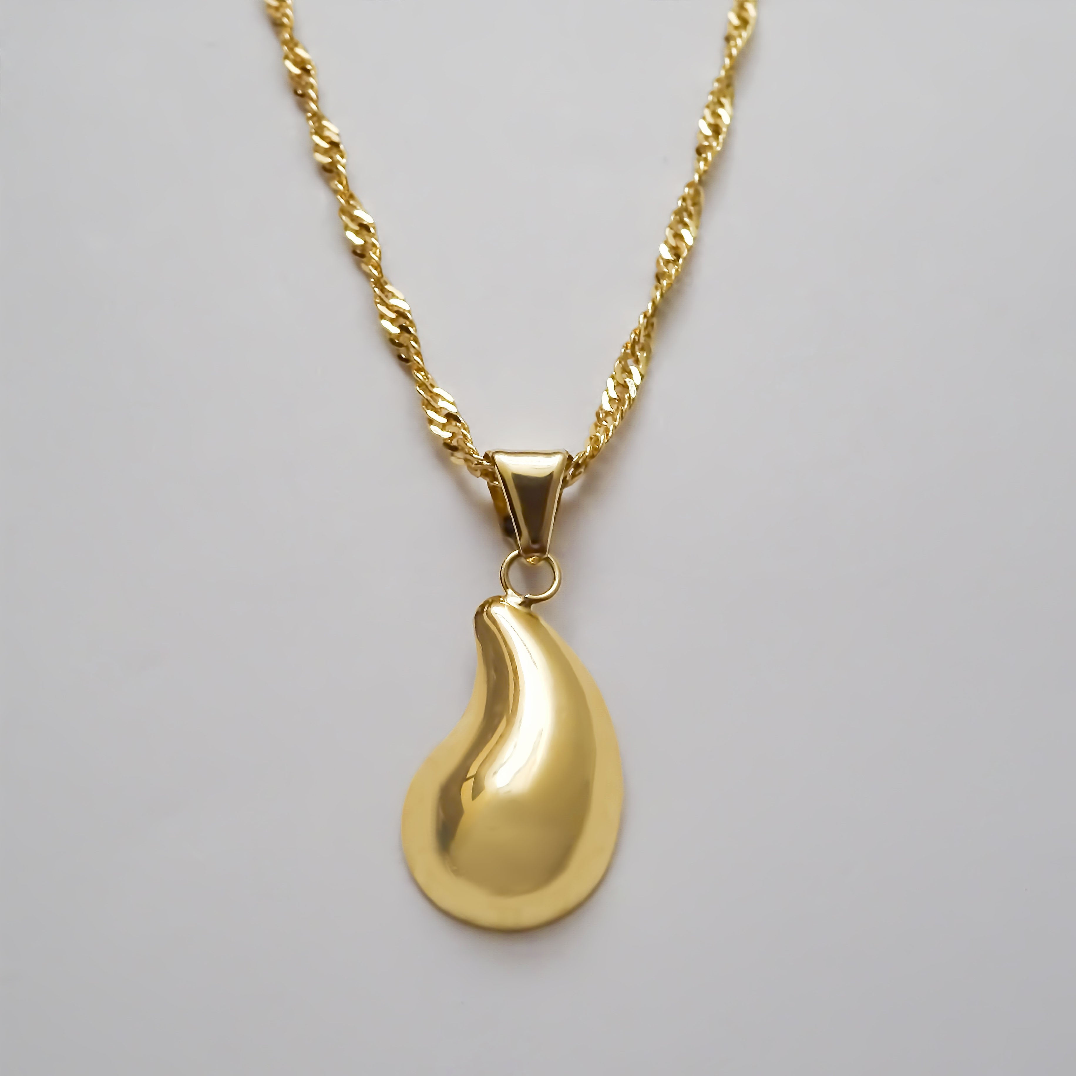 Amor Eterno - Dije Gota Grande Oro 10k