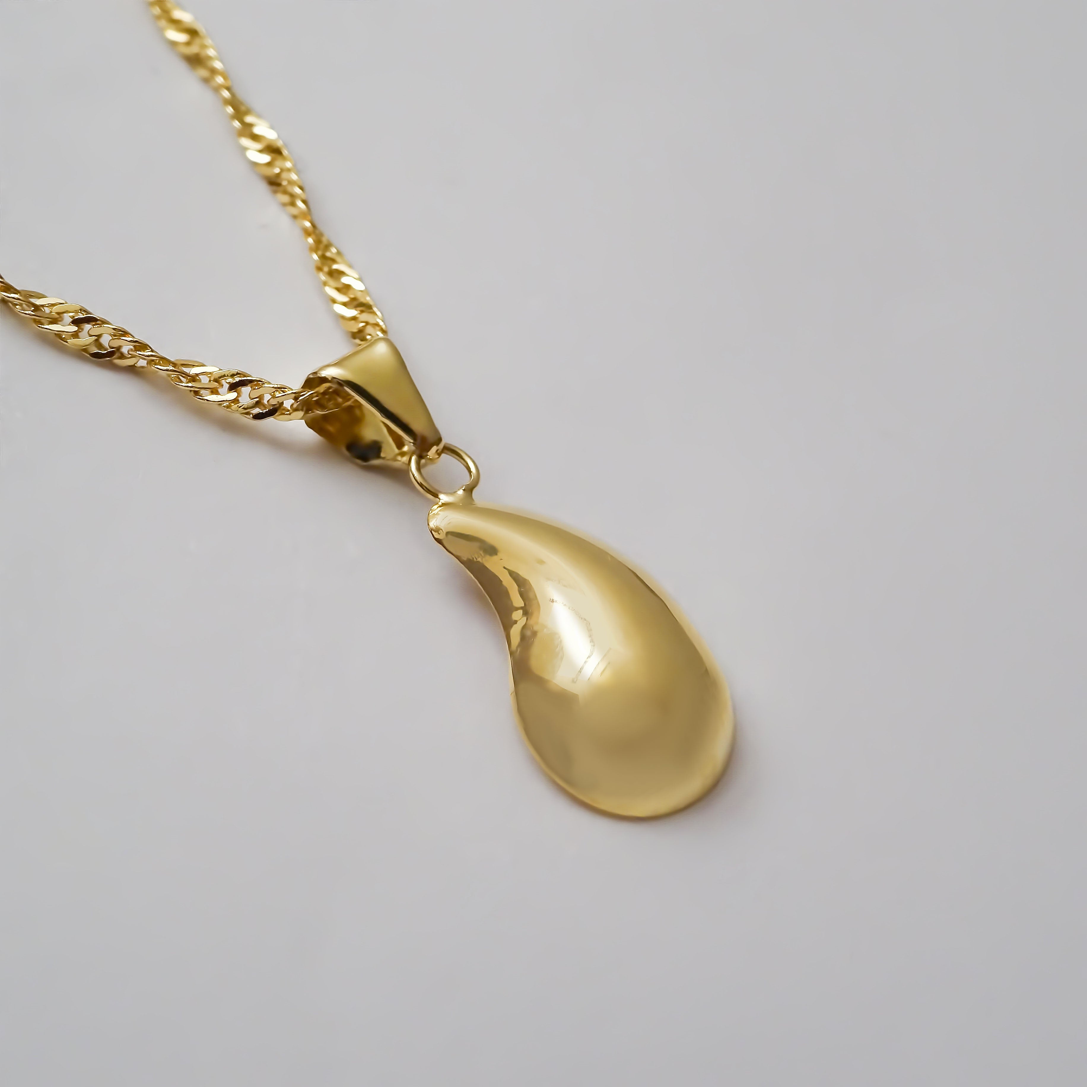 Amor Eterno - Dije Gota Grande Oro 10k